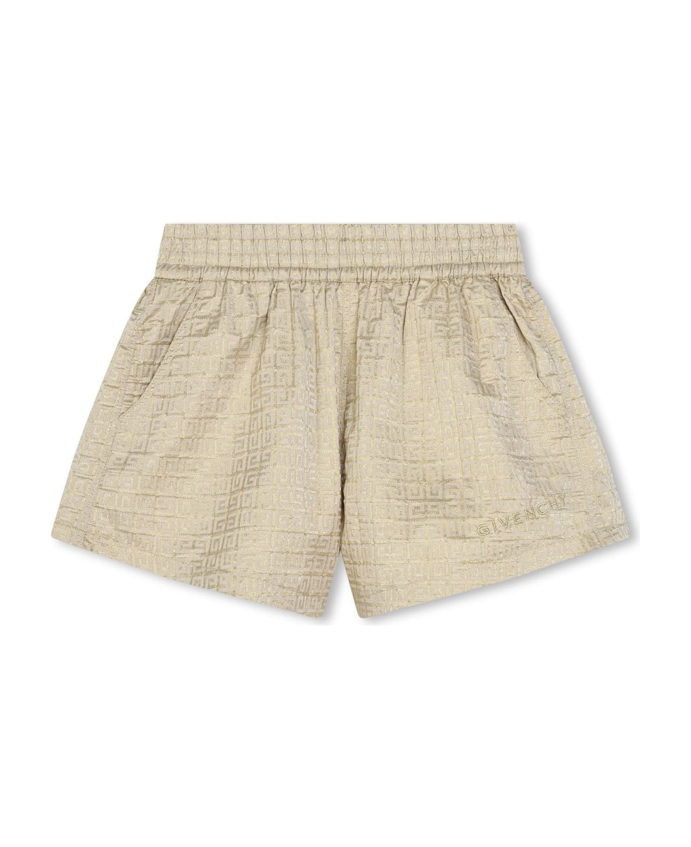 Givenchy Shorts With Monogram - Gold