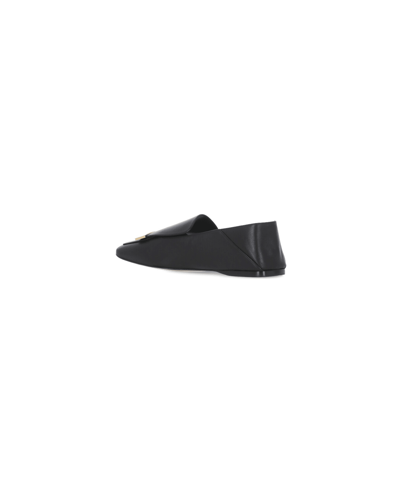 Sergio Rossi Leather Loafers - Black フラットシューズ