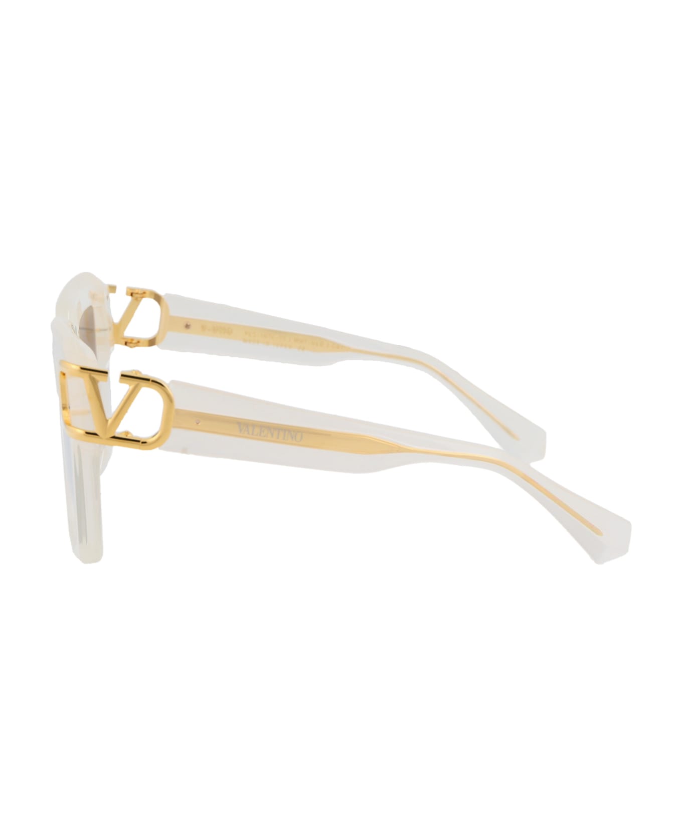 Valentino Eyewear V - Uno Sunglasses - 107C WHT - GLD