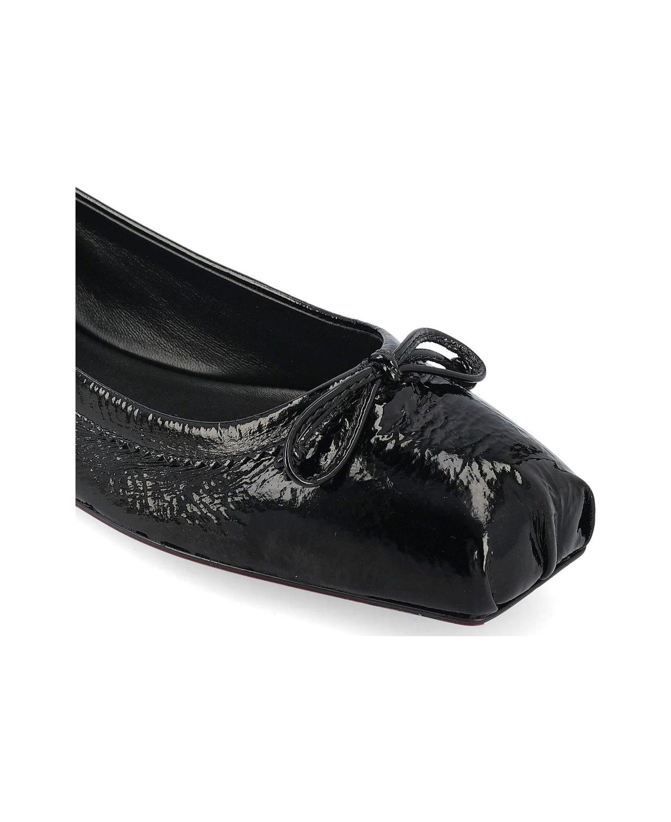 Christian Louboutin Mamadrague Bow Detailed Flat Shoes - Black