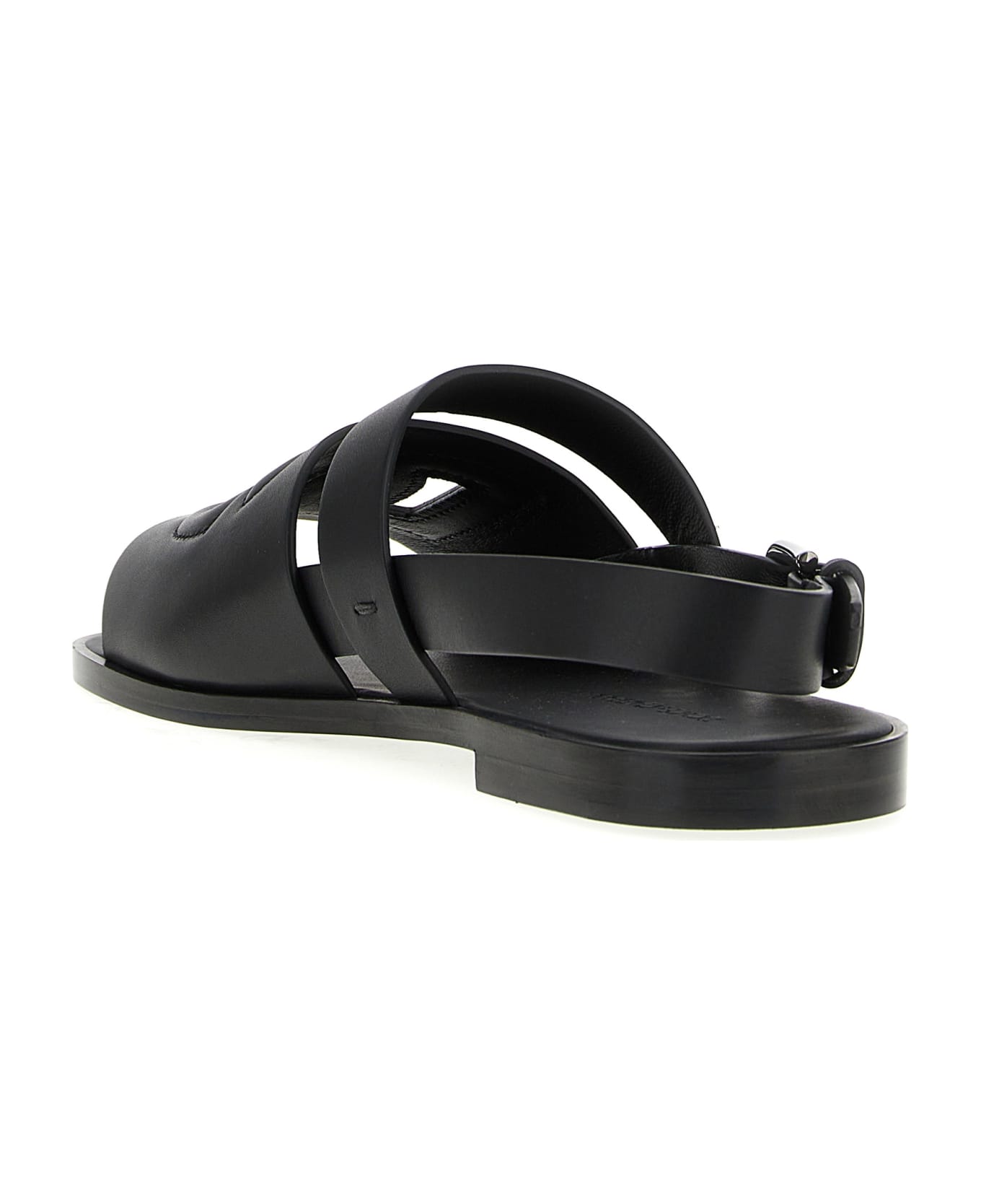 Dolce & Gabbana Logo Leather Sandals - Black   その他各種シューズ