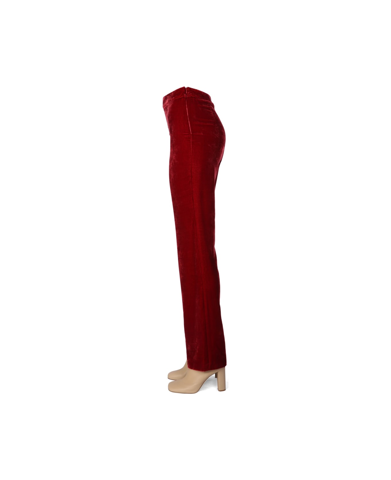 Boutique Moschino Panné Velvet Pants - RED