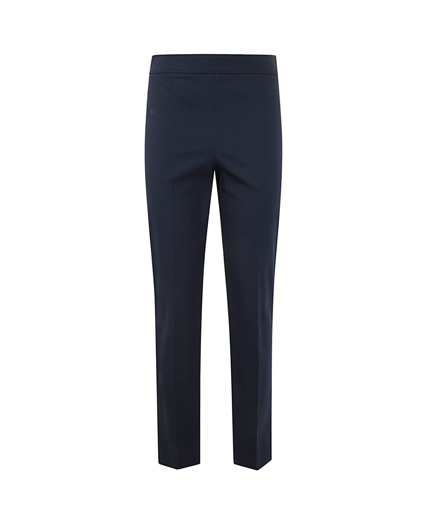 Brunello Cucinelli High-waist Side Slit Trousers - Night Sky