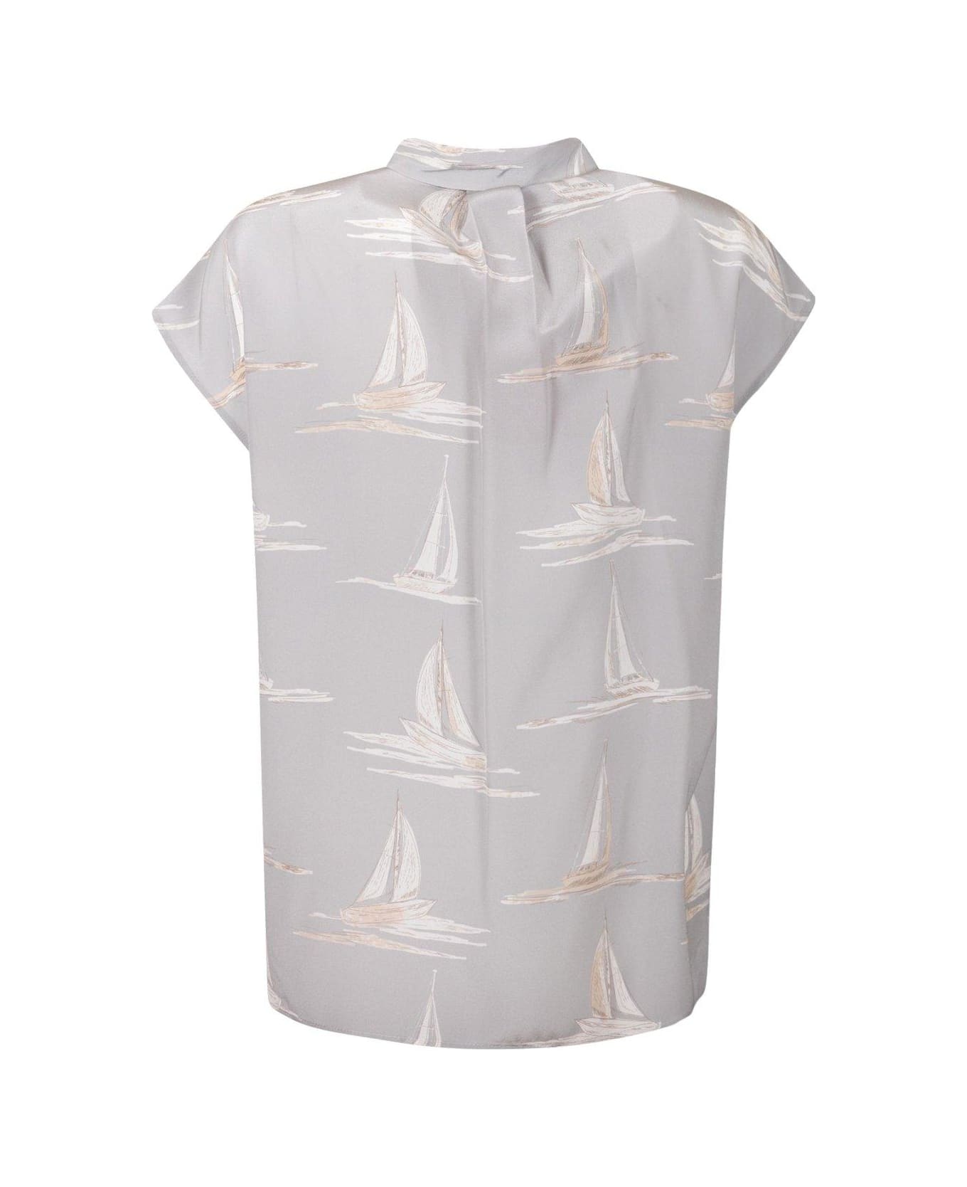 Max Mara Studio Gaetana All-over Patterned Shirt - Grey