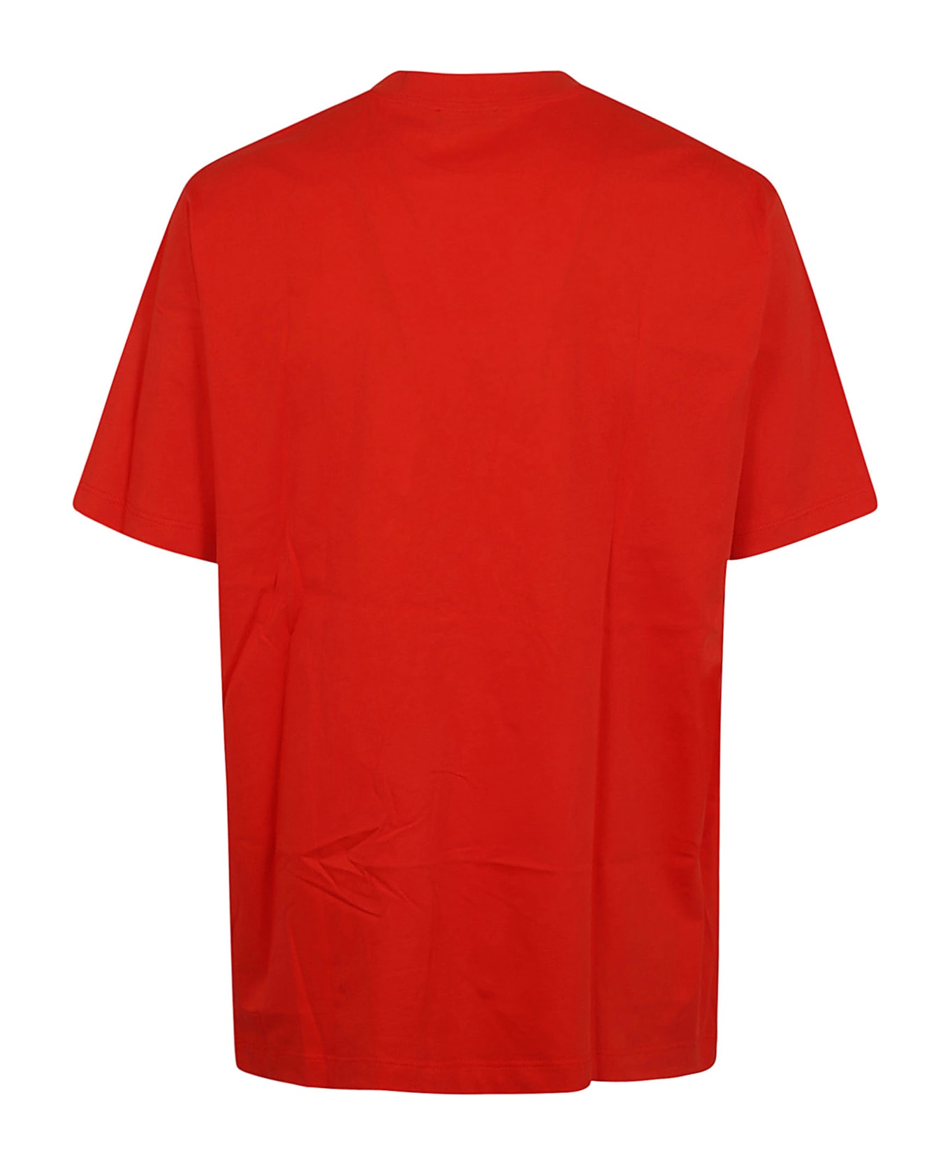 Balmain Stitch Collar T-shirt Straight Fit - Mef Rouge Blanc