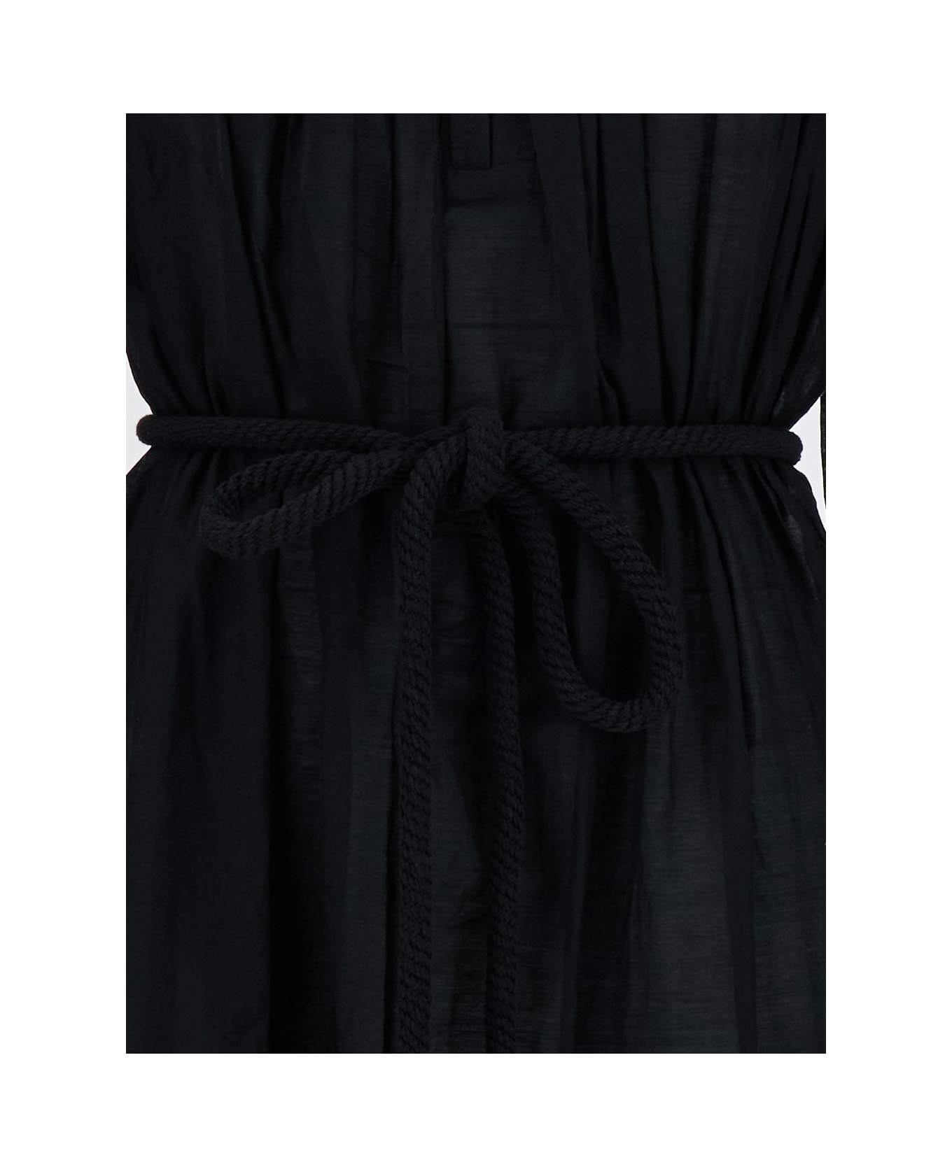 Marant Étoile Pleat Detailed Midi Dress - Black