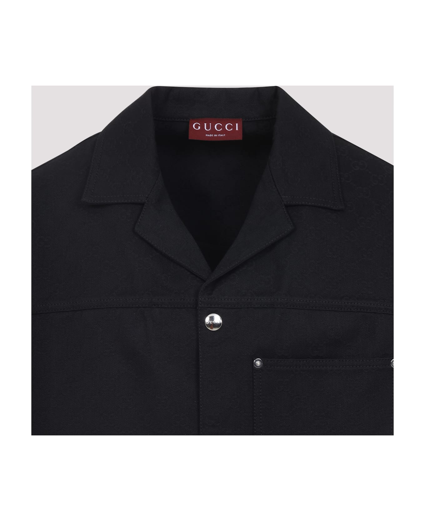 Gucci Gg Jacquard Shirt - Black