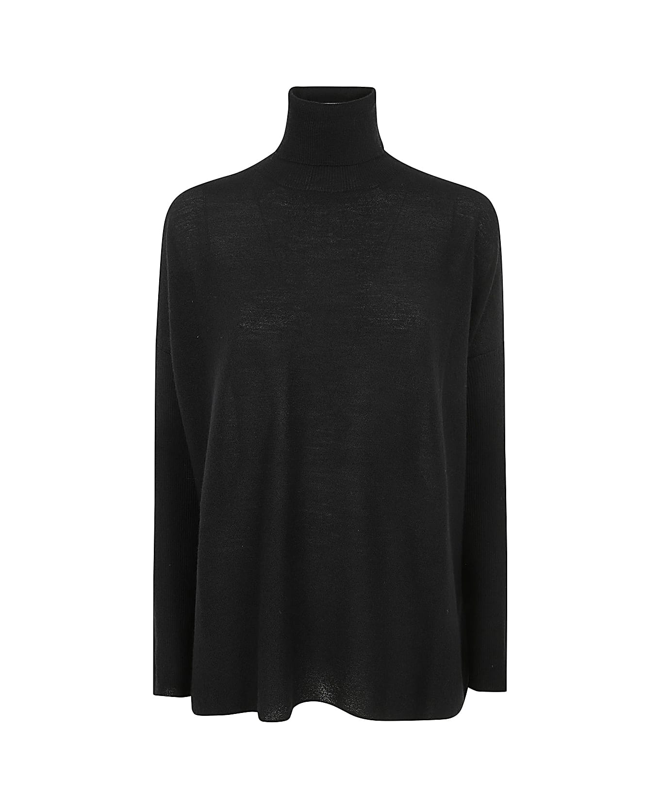 Gentry Portofino Knit High Neck Sweater - Black