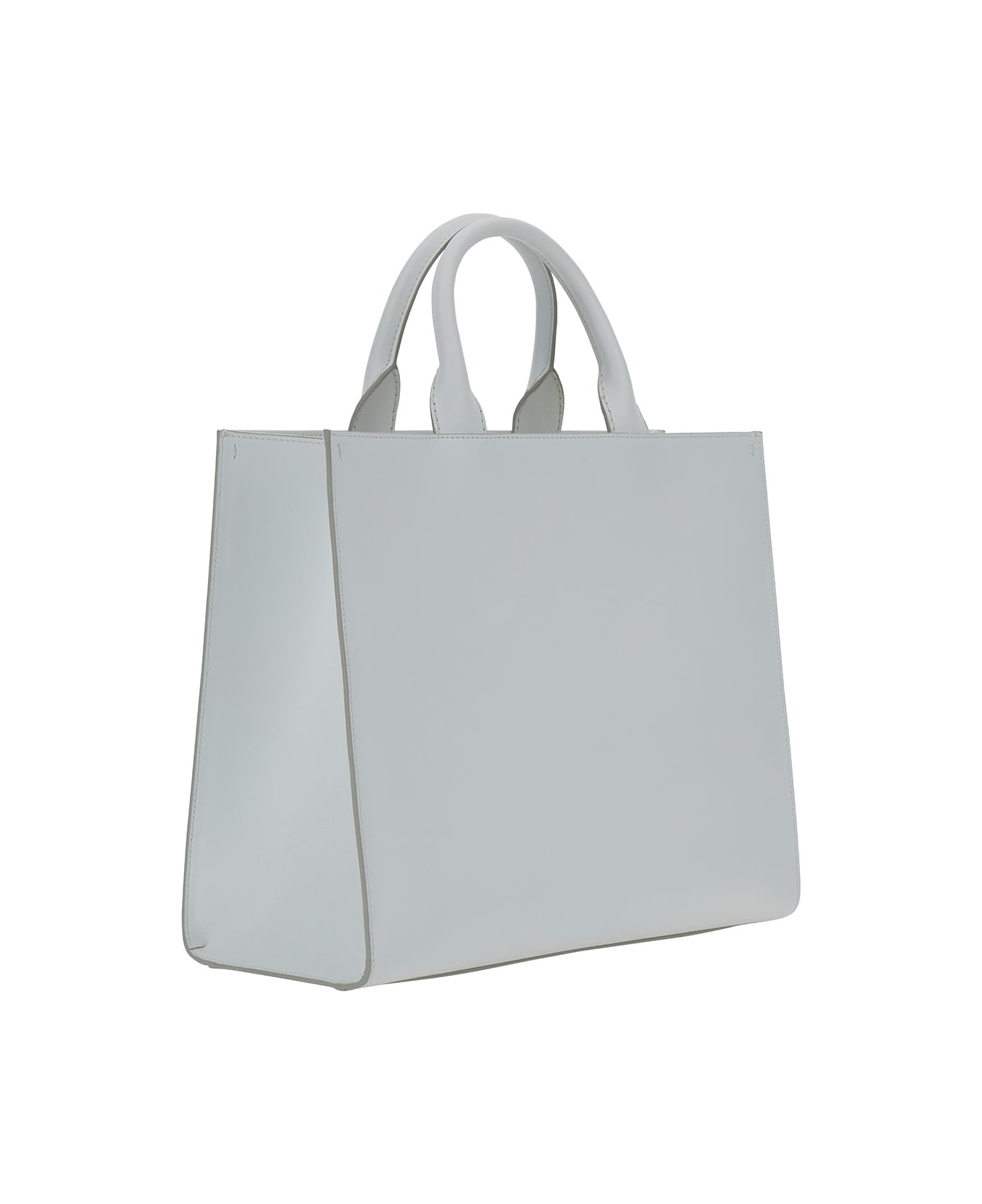 Dolce & Gabbana White Handbag With Tonal Dg Detail In Smooth Leather Woman - Bianco Ottico トートバッグ
