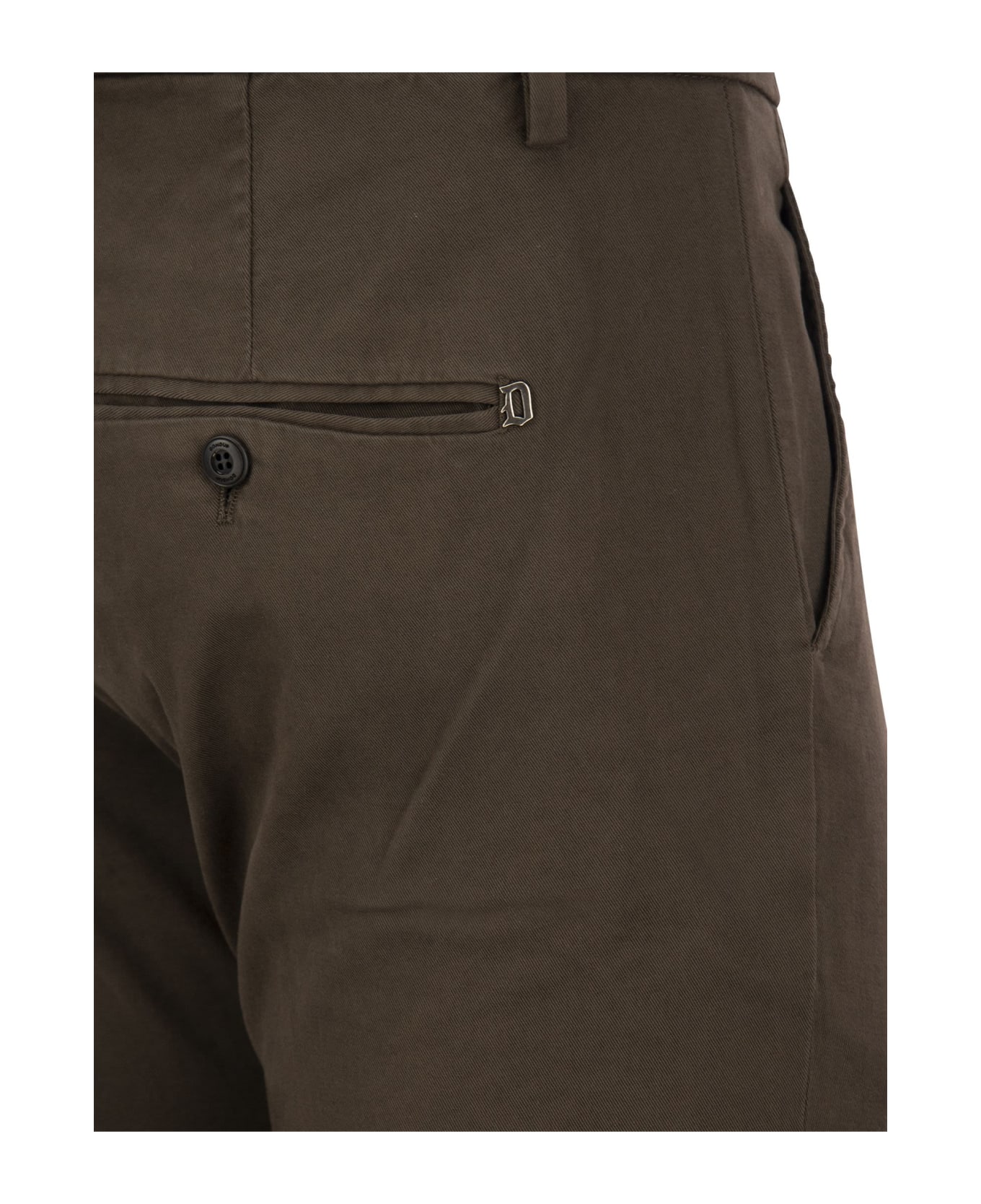 Dondup Gaubert Brown Trousers Instretch Cotton - Brown