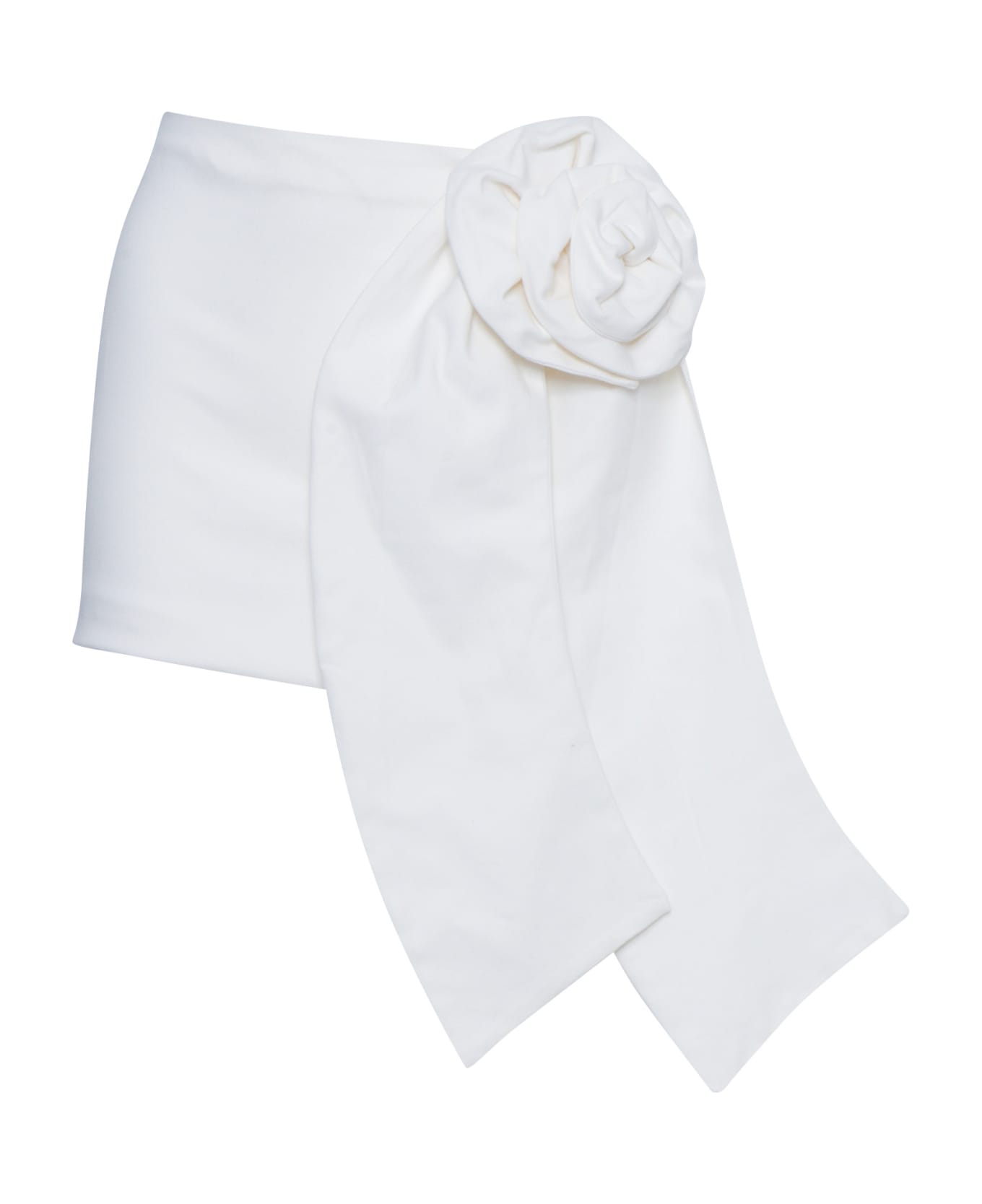 Douuod With Skirt With Large Bow - WHITE ボトムス