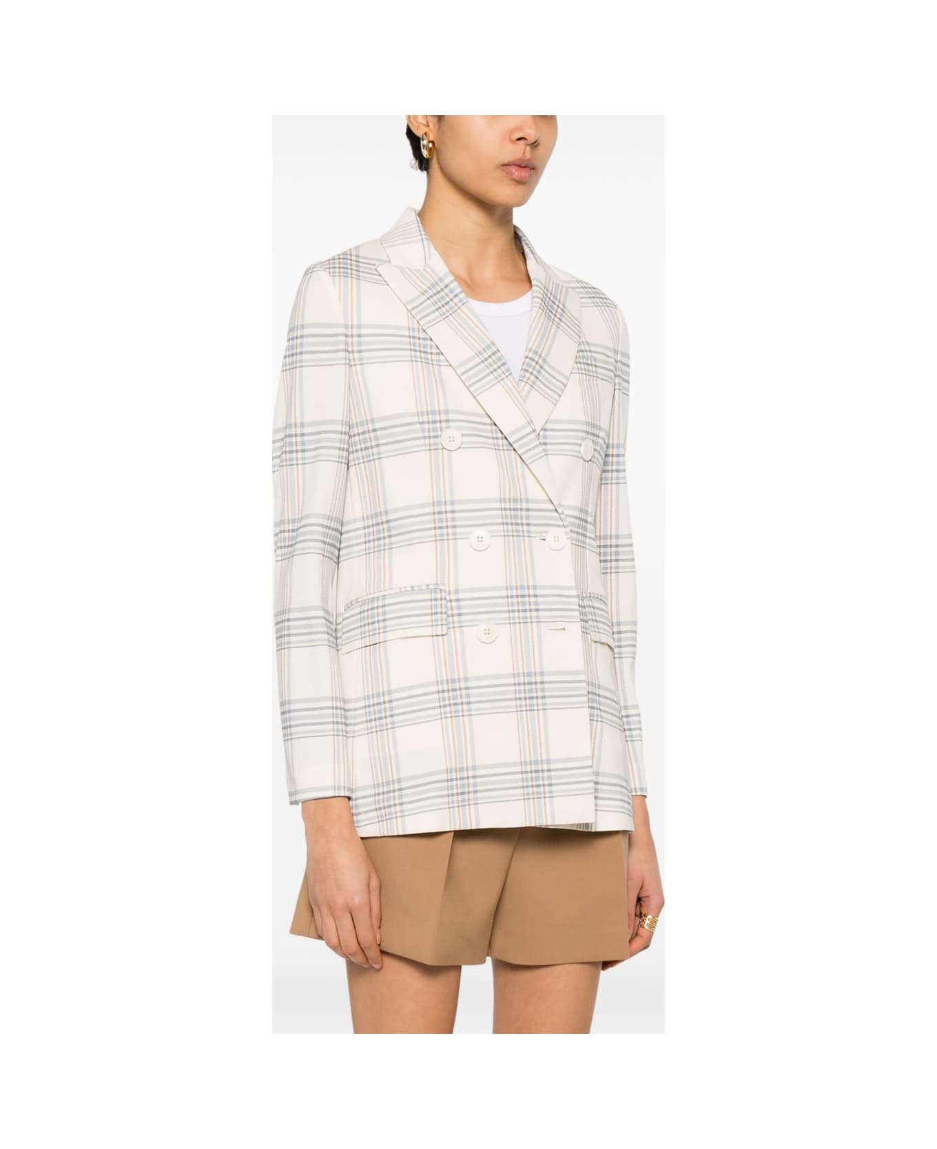 Circolo 1901 Cotton Double-breasted Jacket - Clear Blue