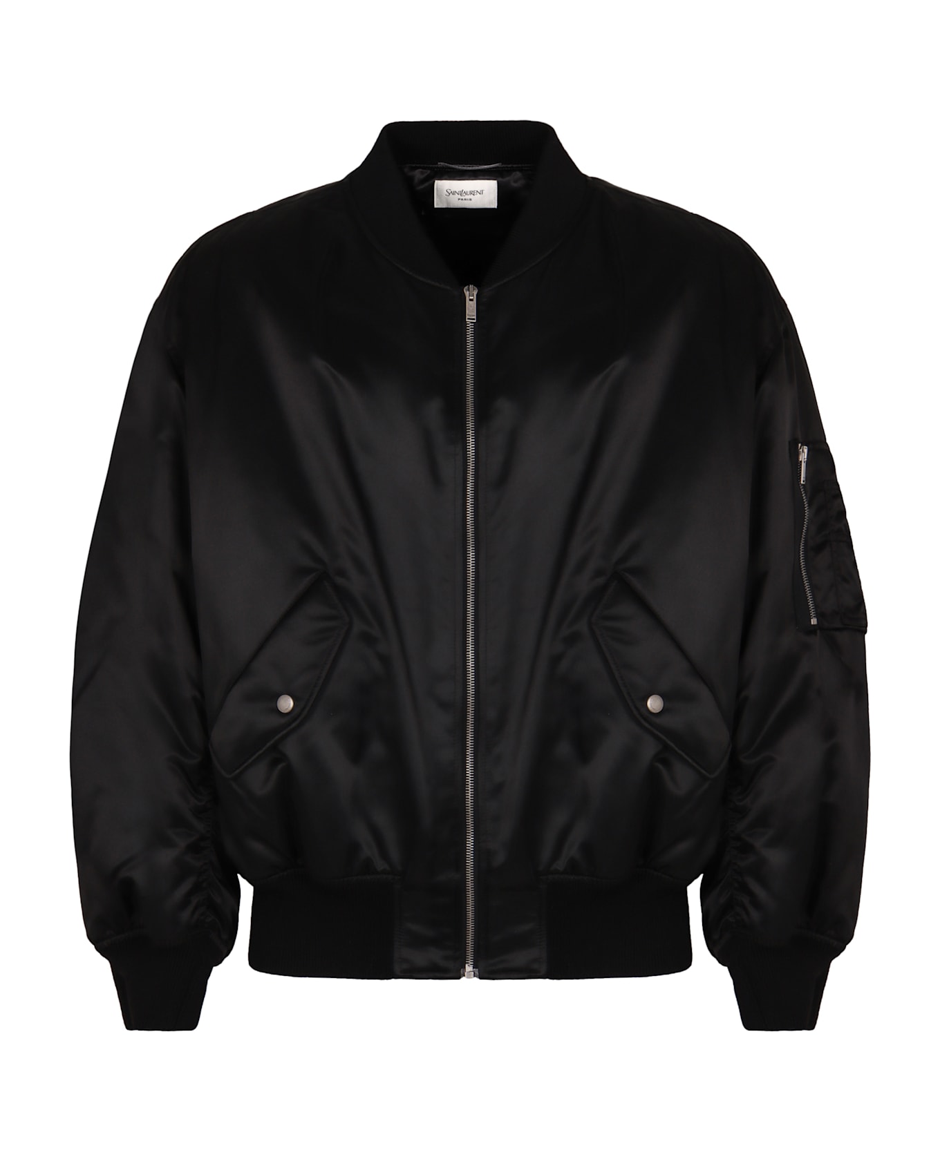 Saint Laurent Nylon Bomber Jacket - Black