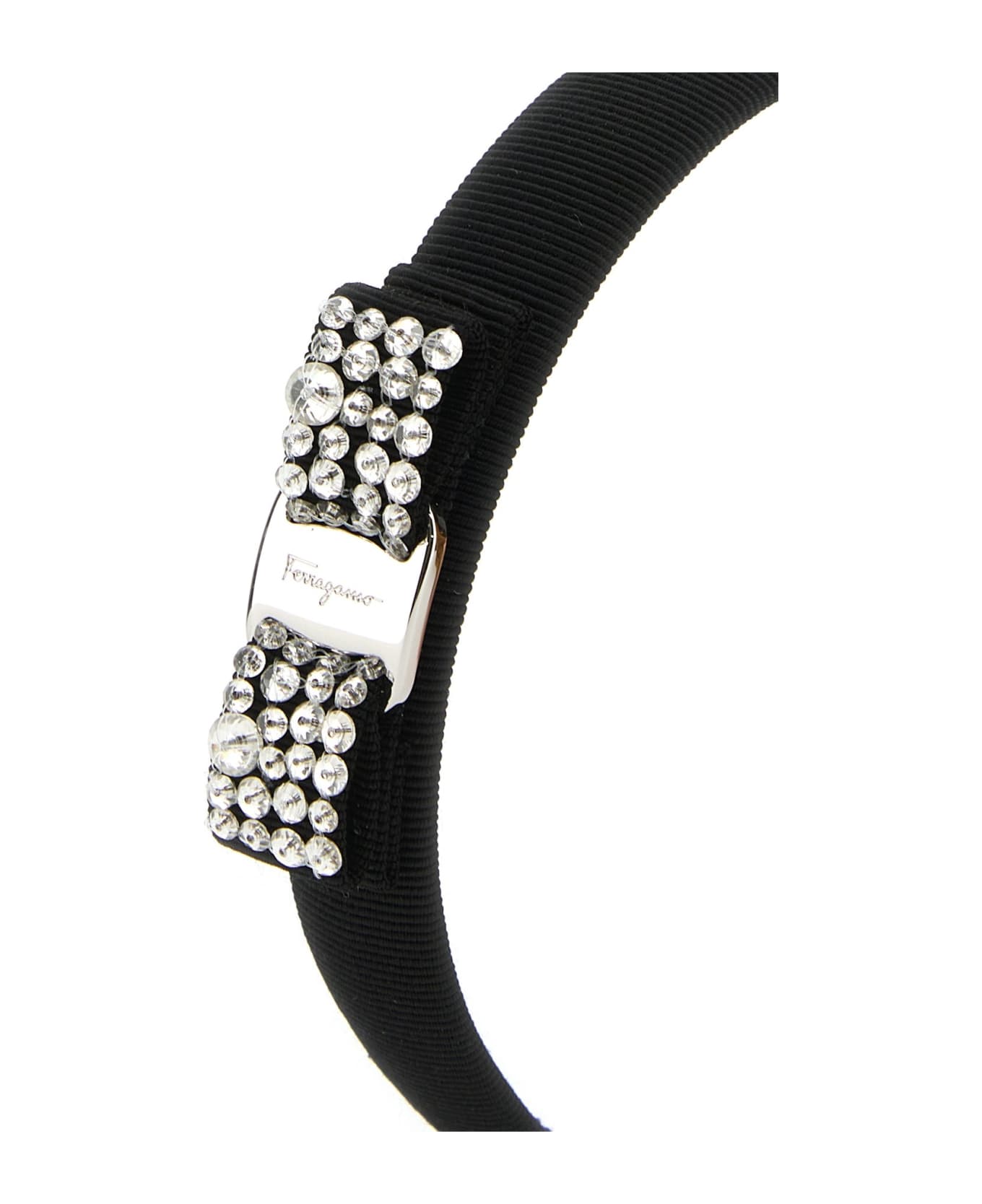 Ferragamo Fascia Per Capelli Pta Grosstr2 - NEROCRYSTAL