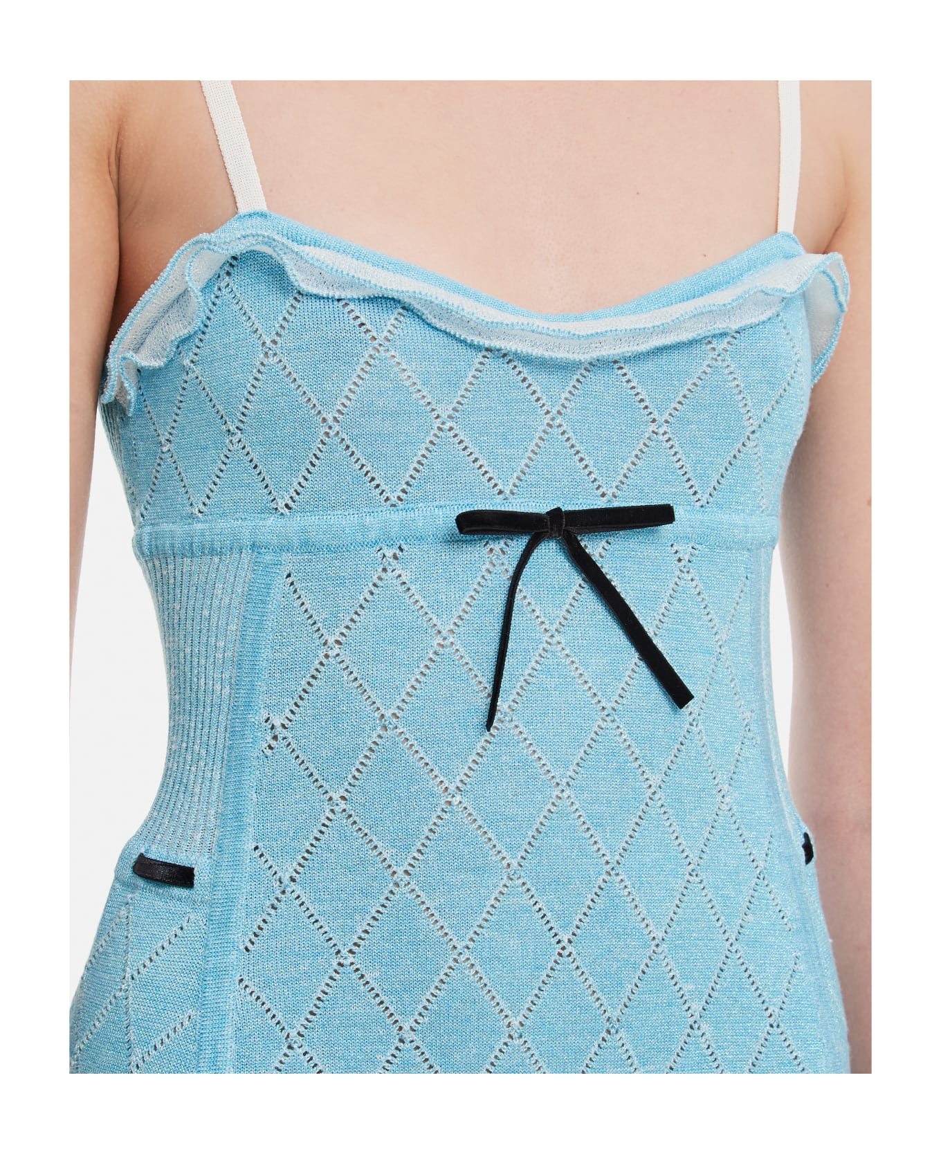 Cormio Lingerie Mini Dress - Clear Blue