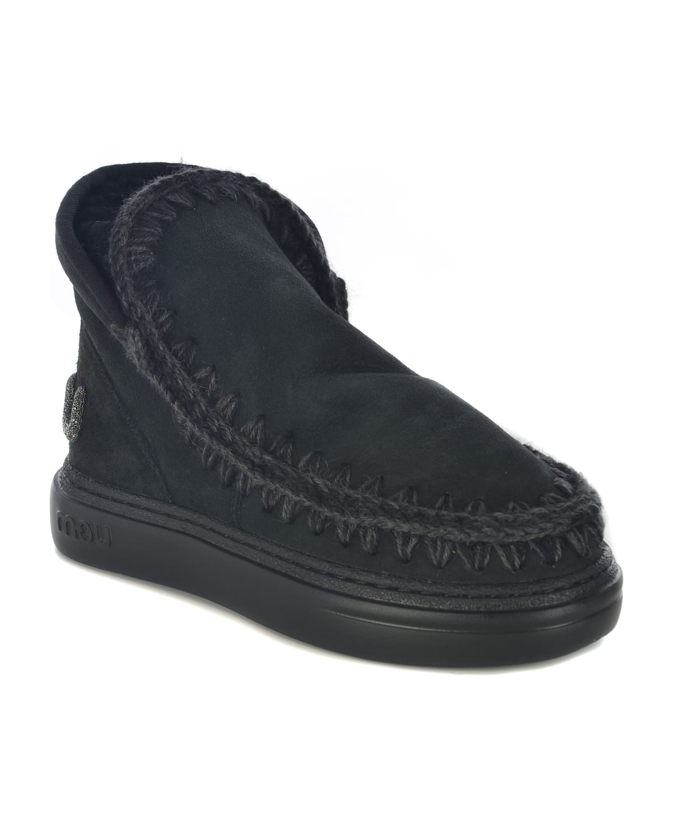 Mou Boots Mou "eskimo Bold" Made Of Suede - Black