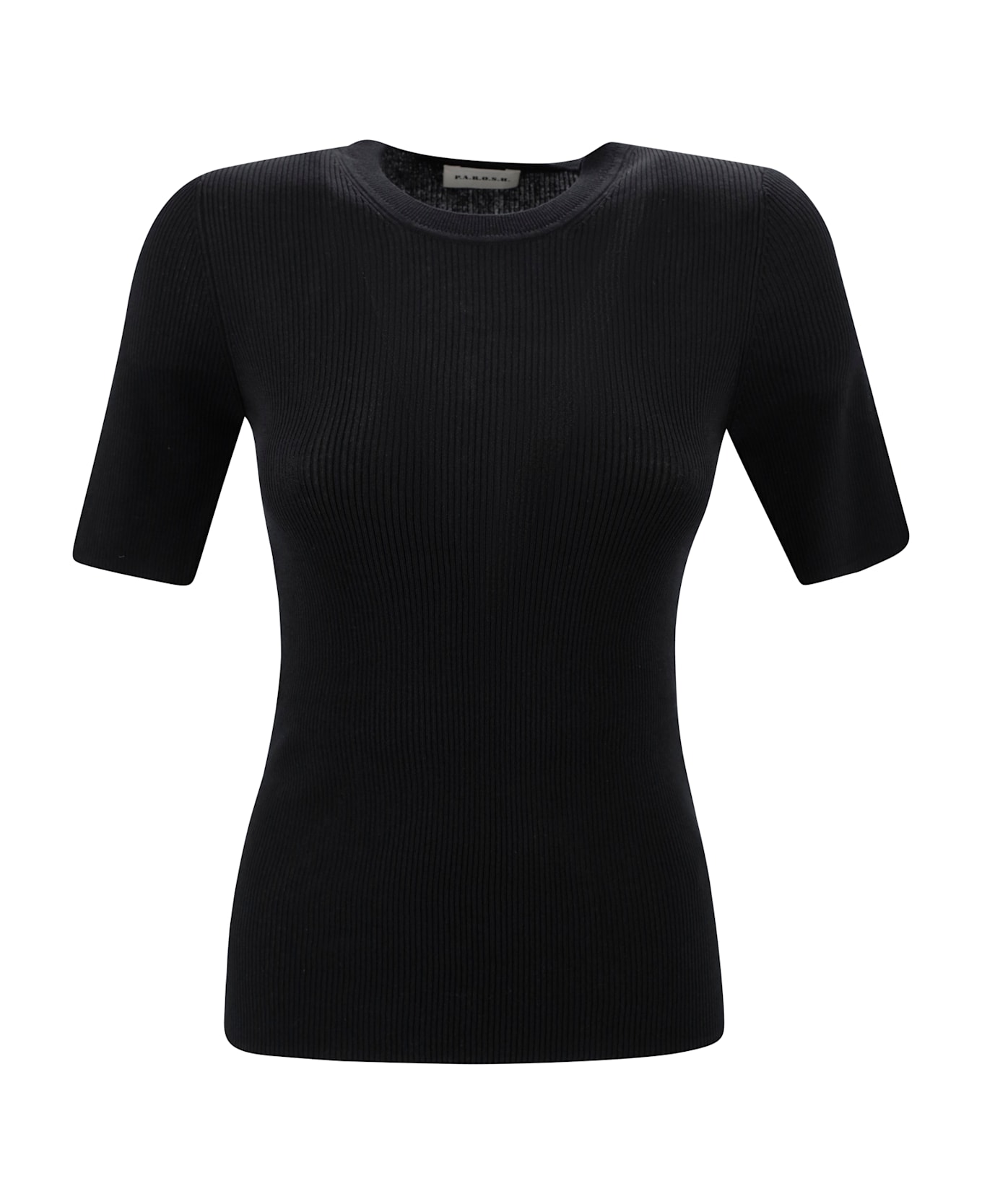 Parosh Cotton T-shirt - Black
