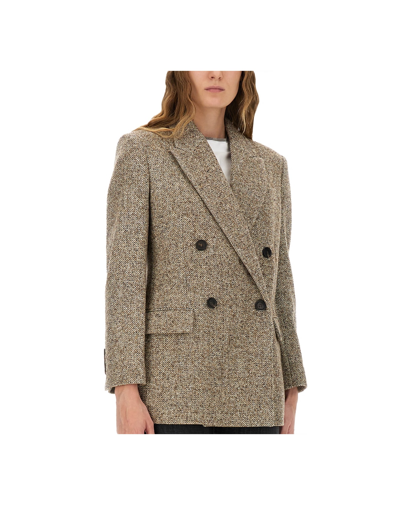 Brunello Cucinelli Wool Jacket - BEIGE