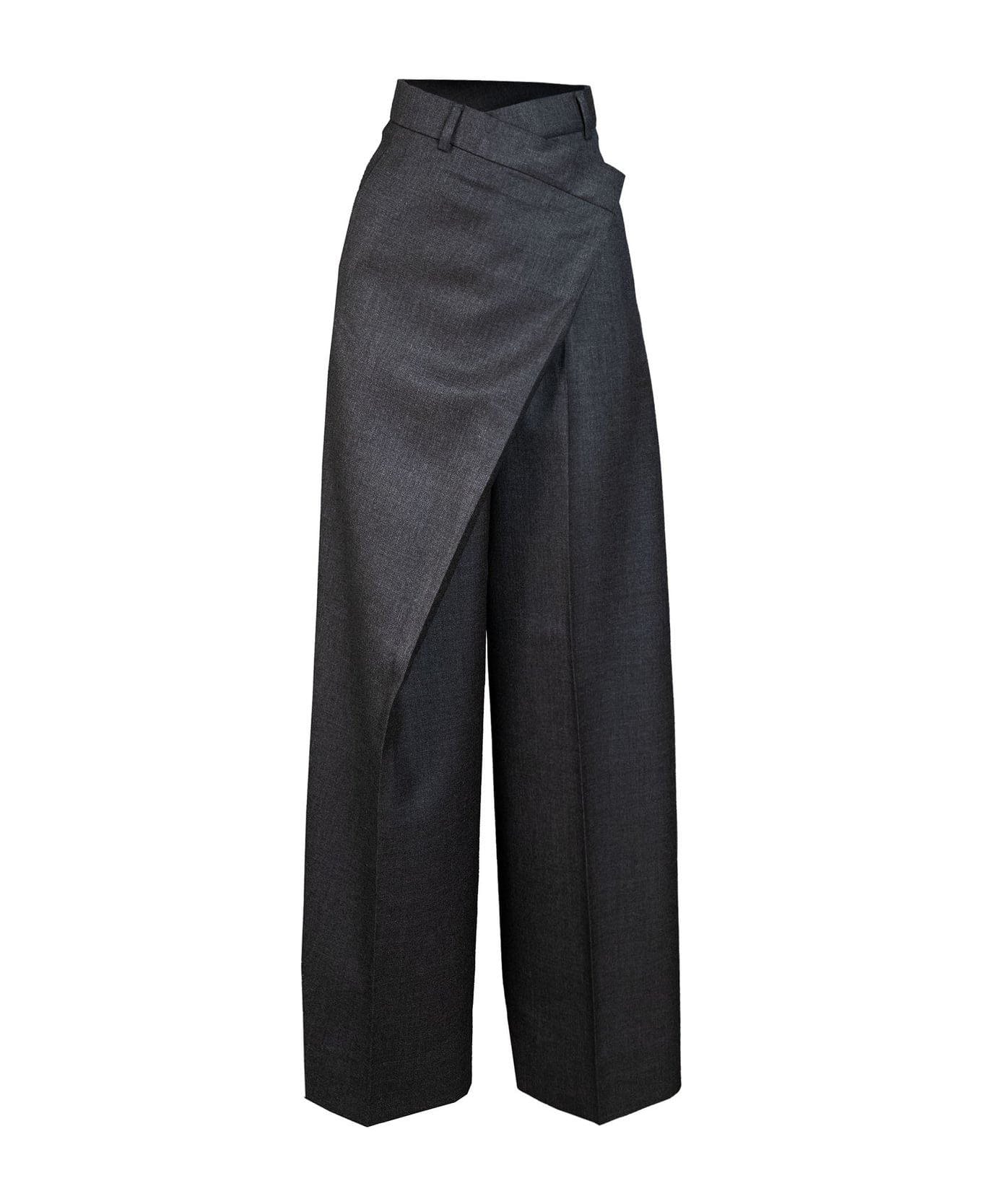 Acne Studios Tailored Wrap Trousers - GREY