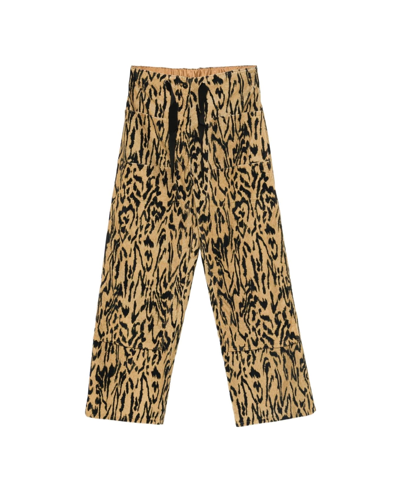 Forte_Forte Jacquard Velvet Trousers - Brown ボトムス