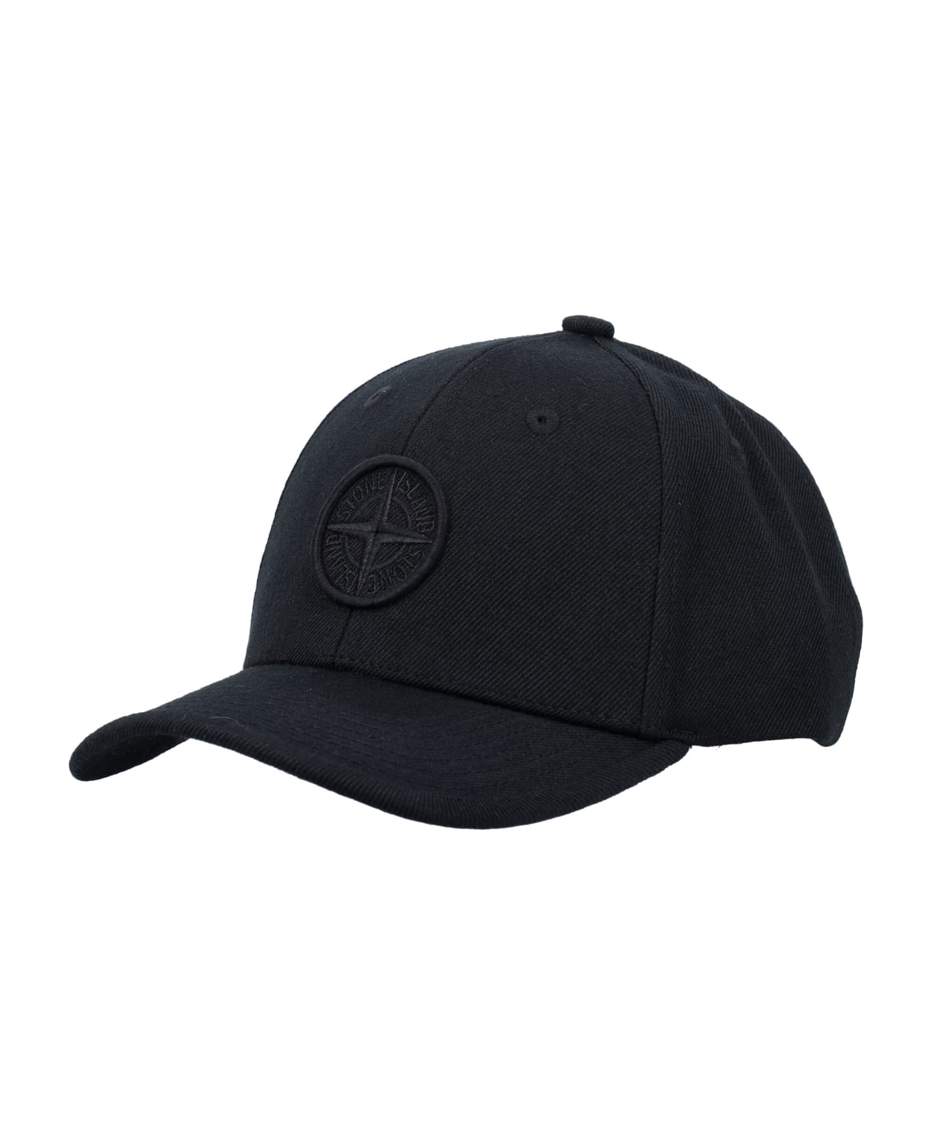 Stone Island Junior Logo Cap - BLACK