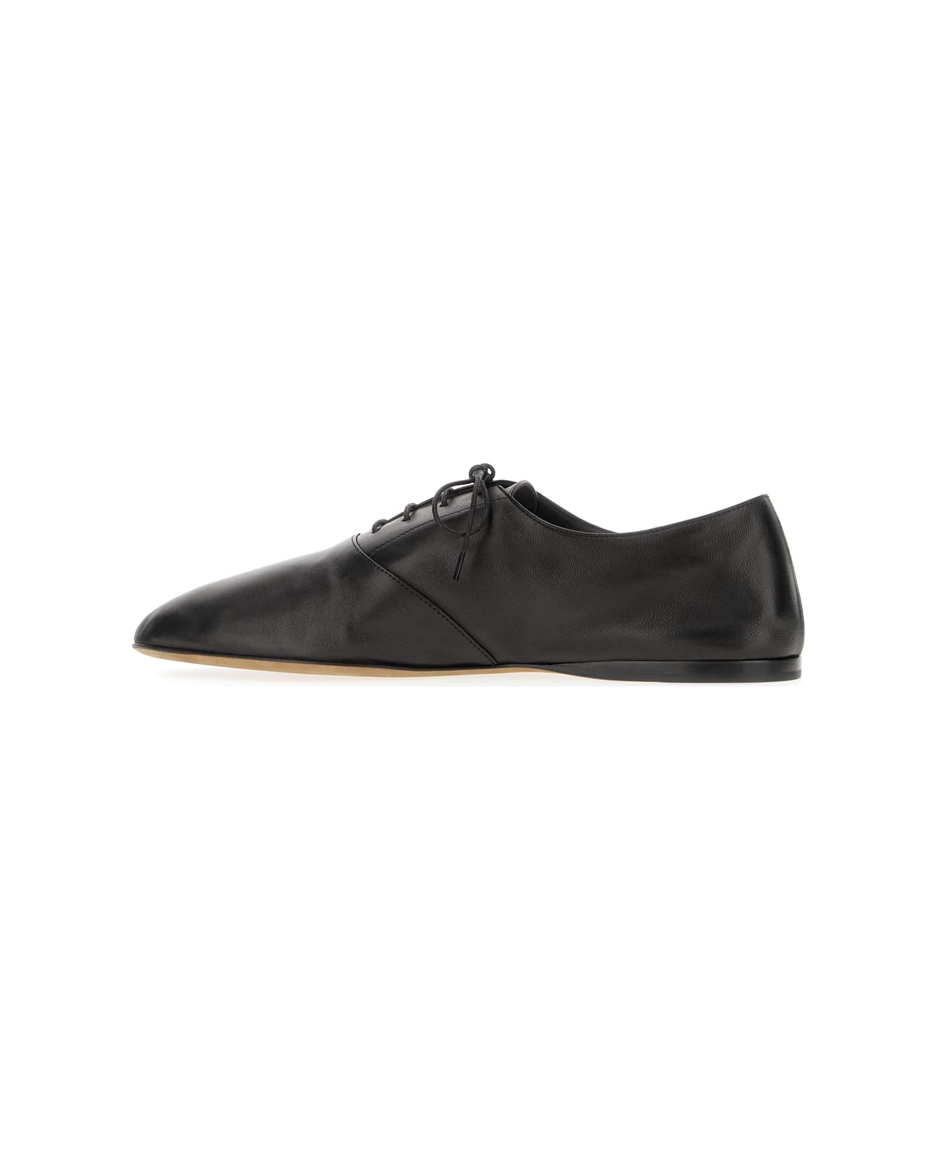 The Row Black Nappa Leather Lace-up Shoes - BLACK