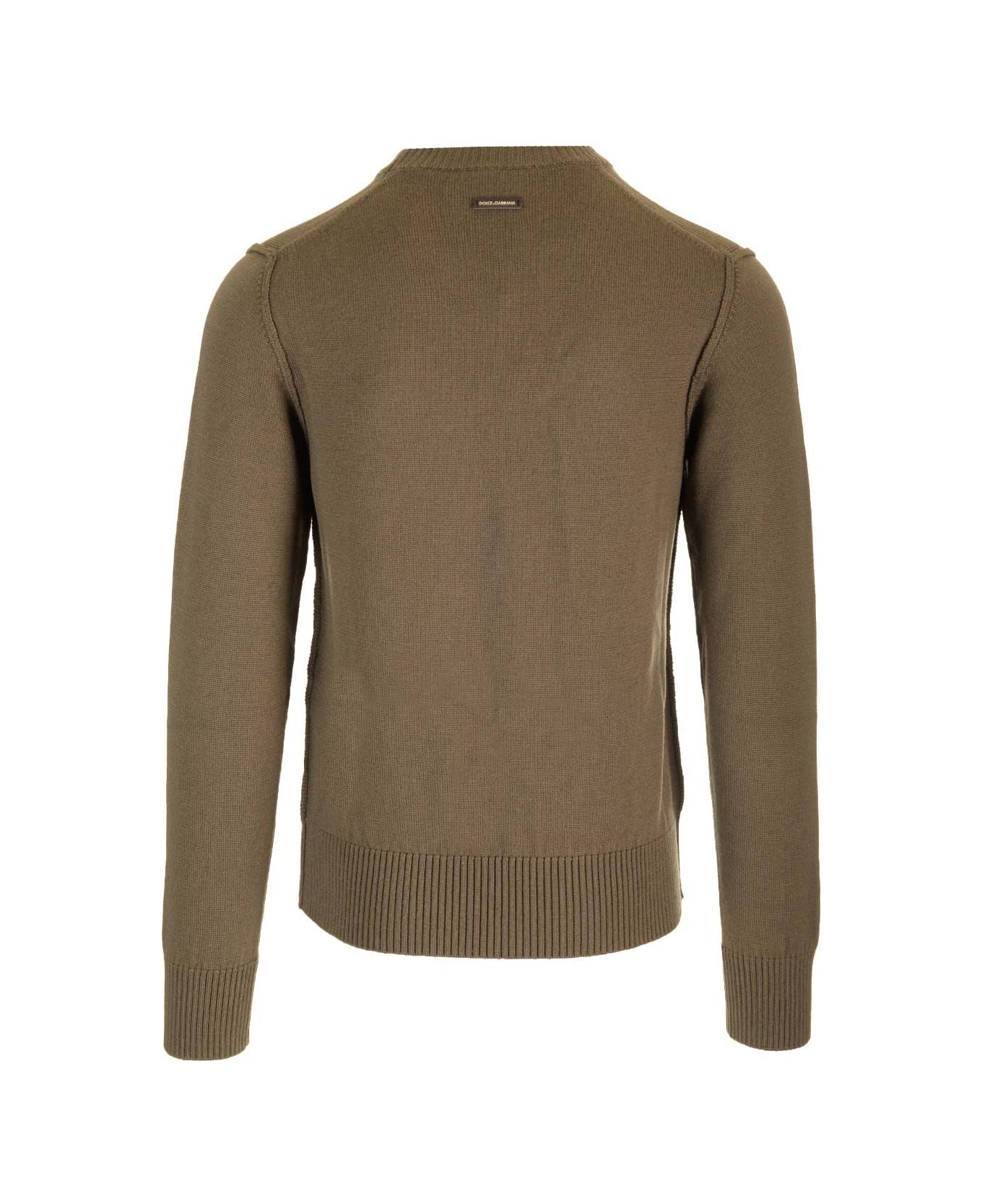Dolce 
Gabbana Dark Brown Crewneck Knit - Brown