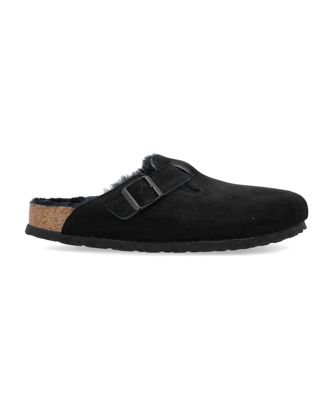 Birkenstock Boston Shearling Sandals - BLACK