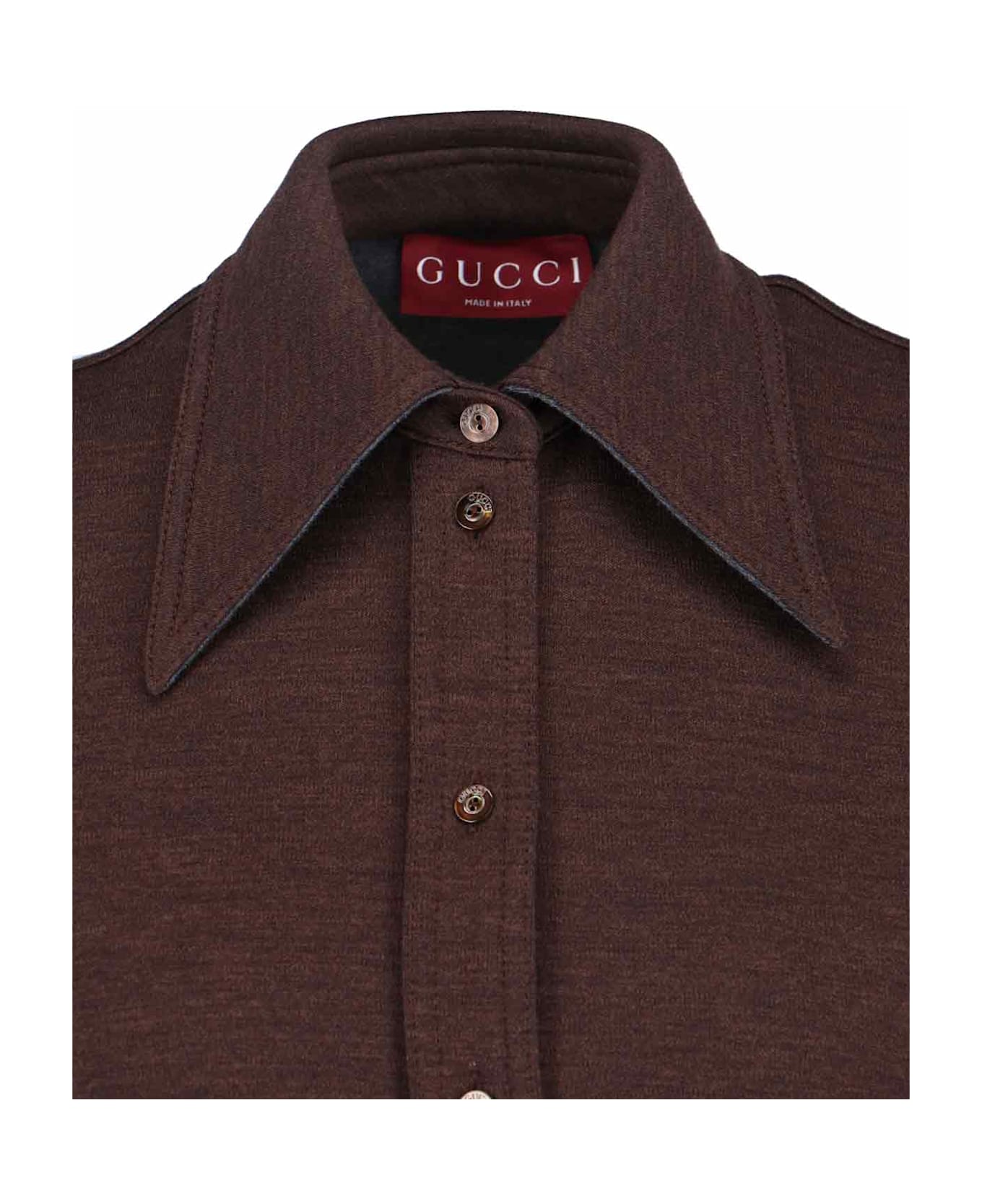Gucci Logo Shirt - Brown