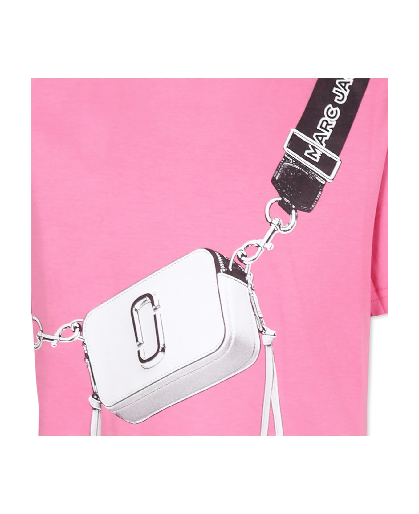 Marc Jacobs Pink Dress For Girl With Bag Print - Pink