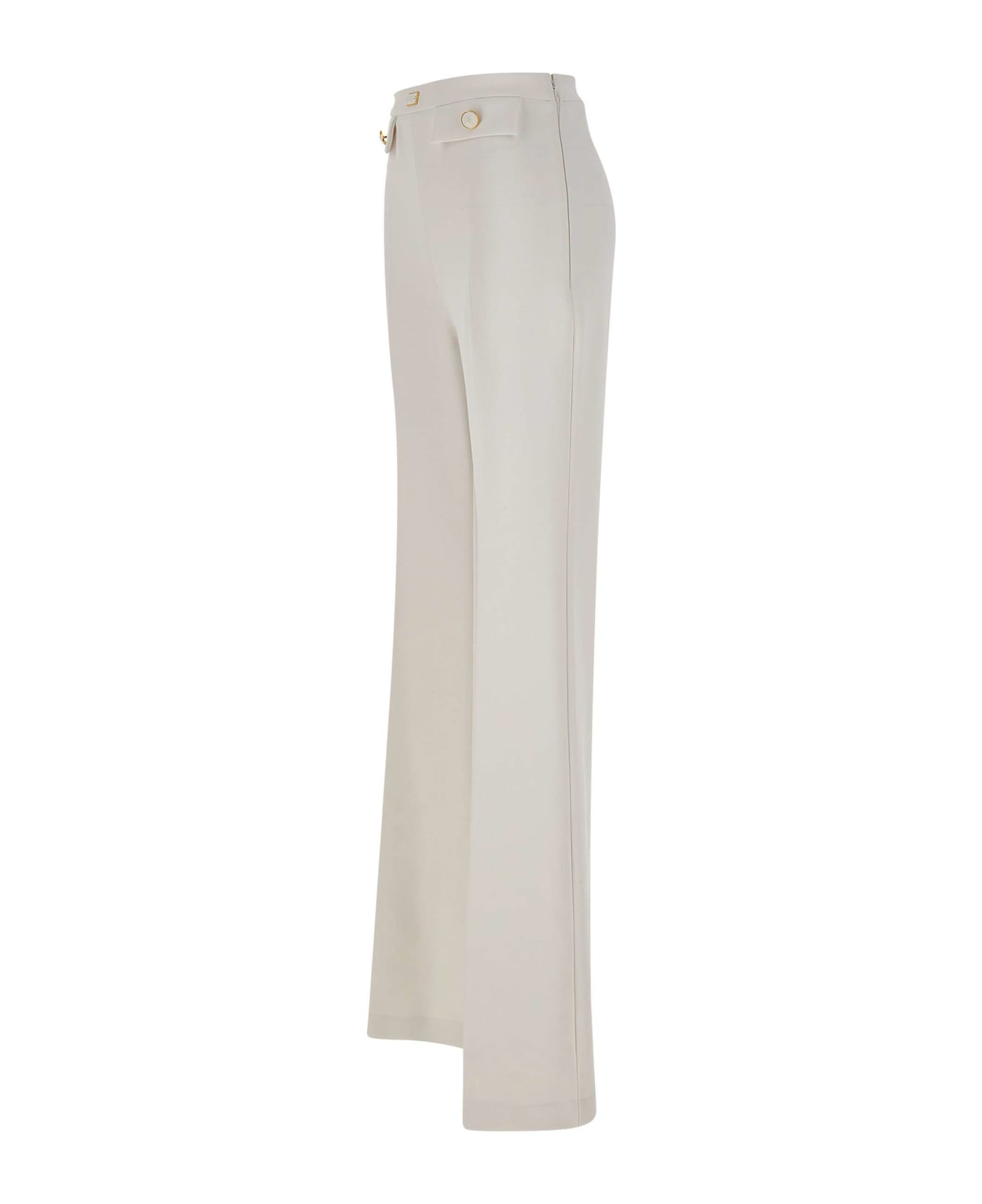 Elisabetta Franchi 'daily' Double Stretch Crêpe Trousers - WHITE ボトムス