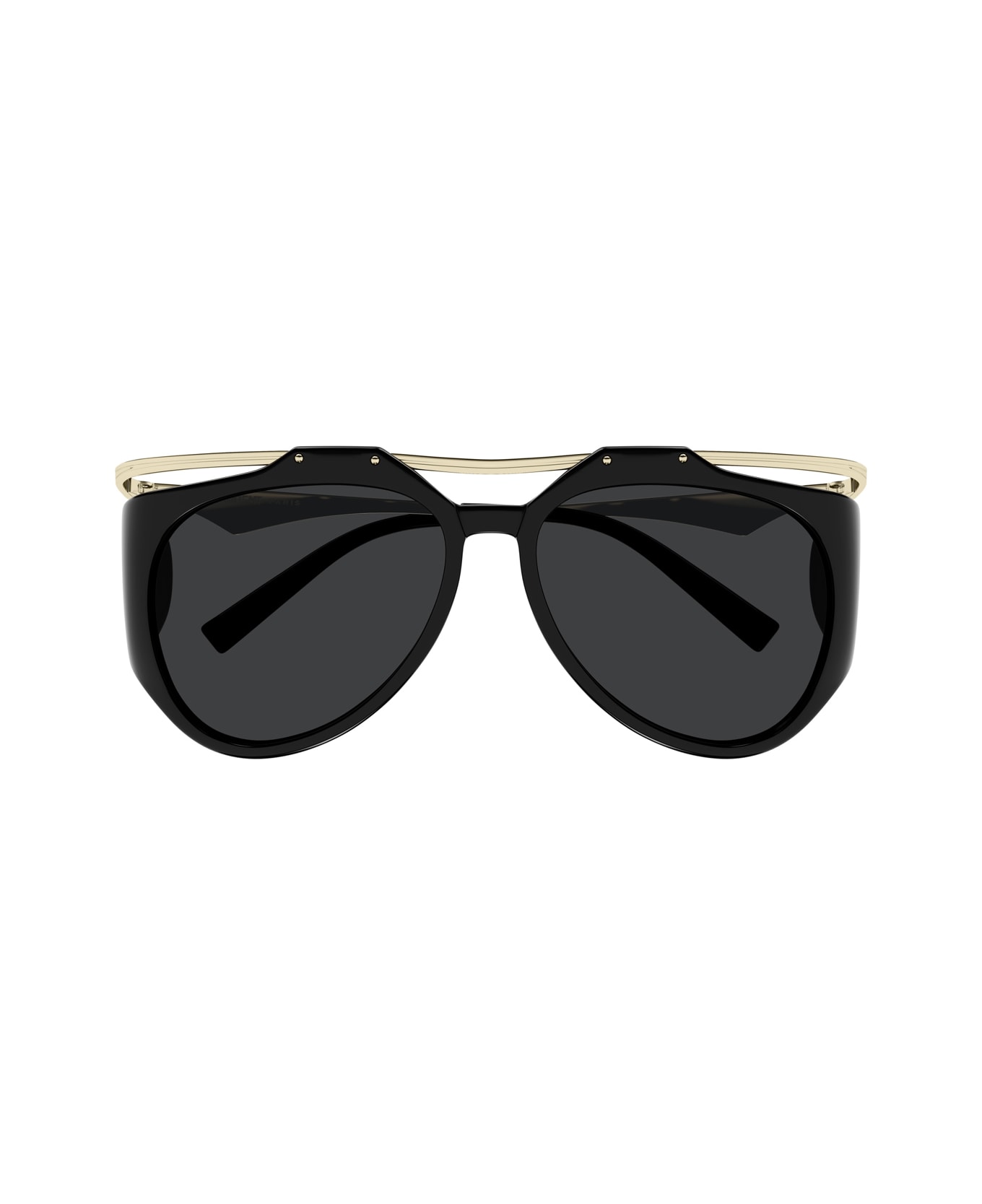 Saint Laurent Eyewear Saint Laurent Sl M137/f Amelia Linea Monogram 001 Black Gold Black Sunglasses - Nero