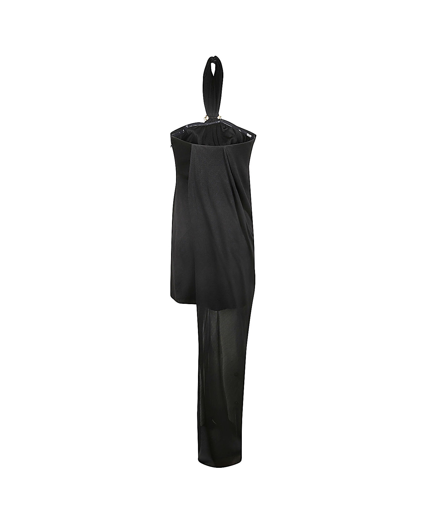 Blumarine 4a113a Dress Sable Goldrose - Black ワンピース＆ドレス