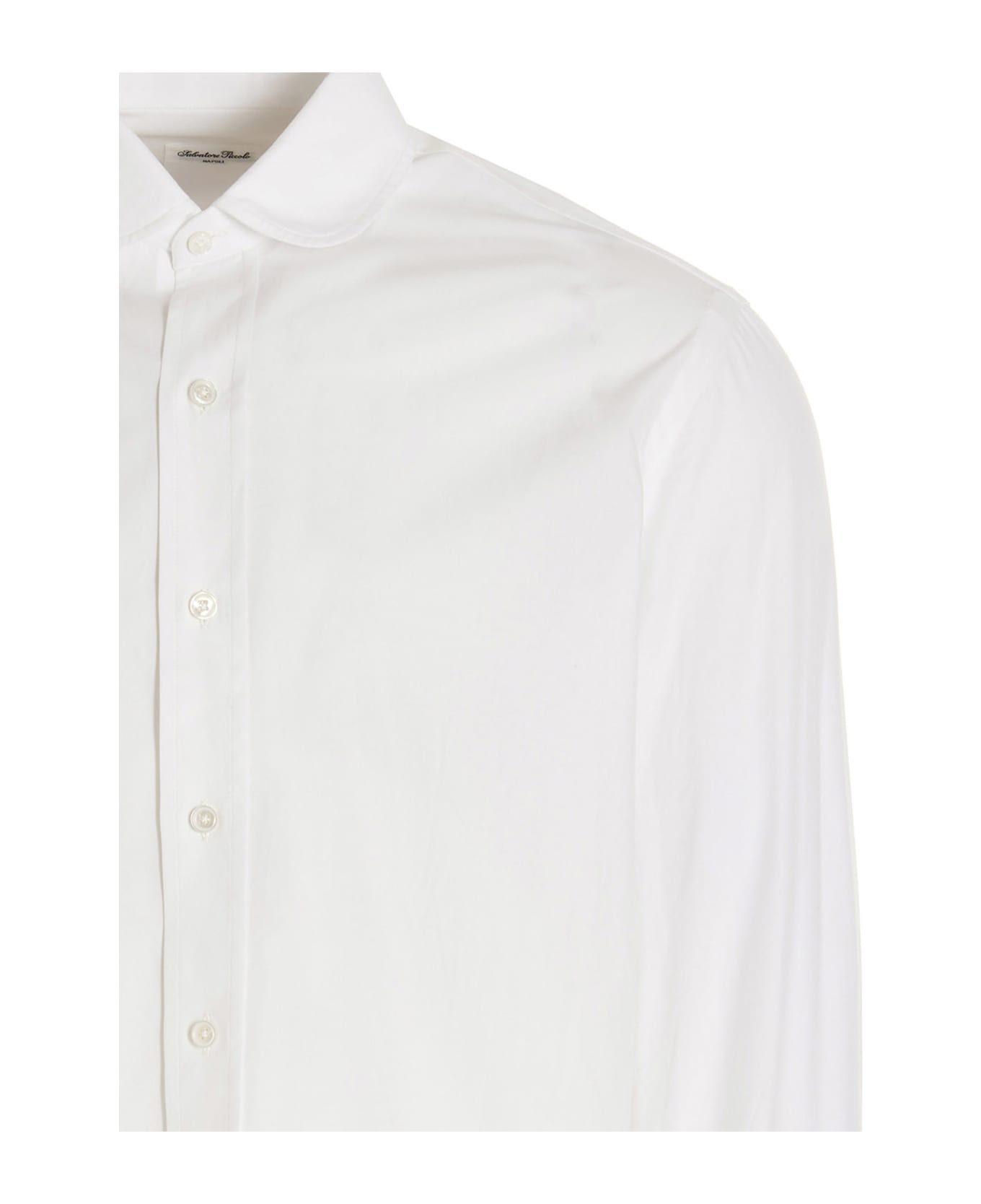 Salvatore Piccolo Rounded Collar Shirt - White