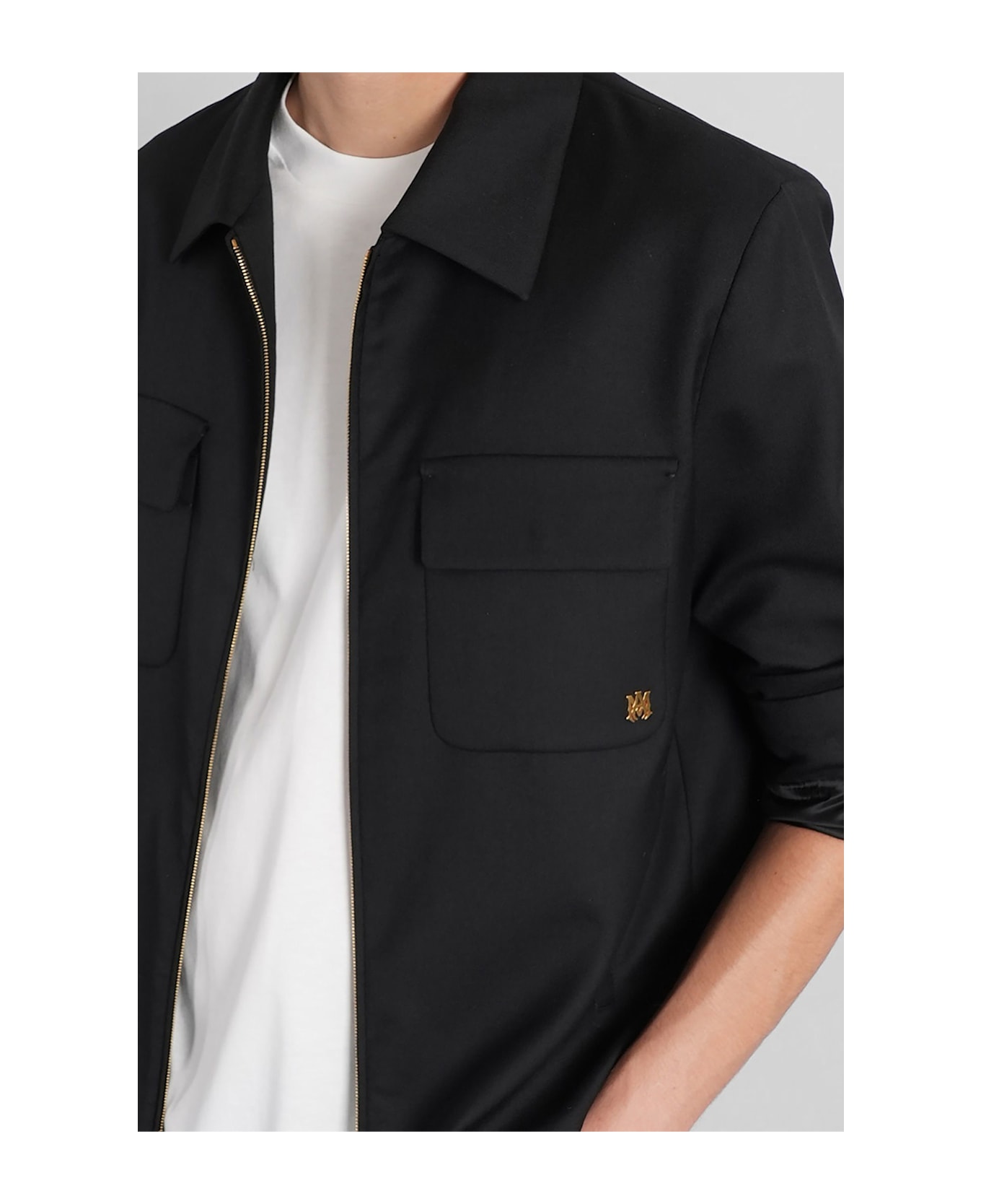 AMIRI Casual Jacket In Black Wool - black