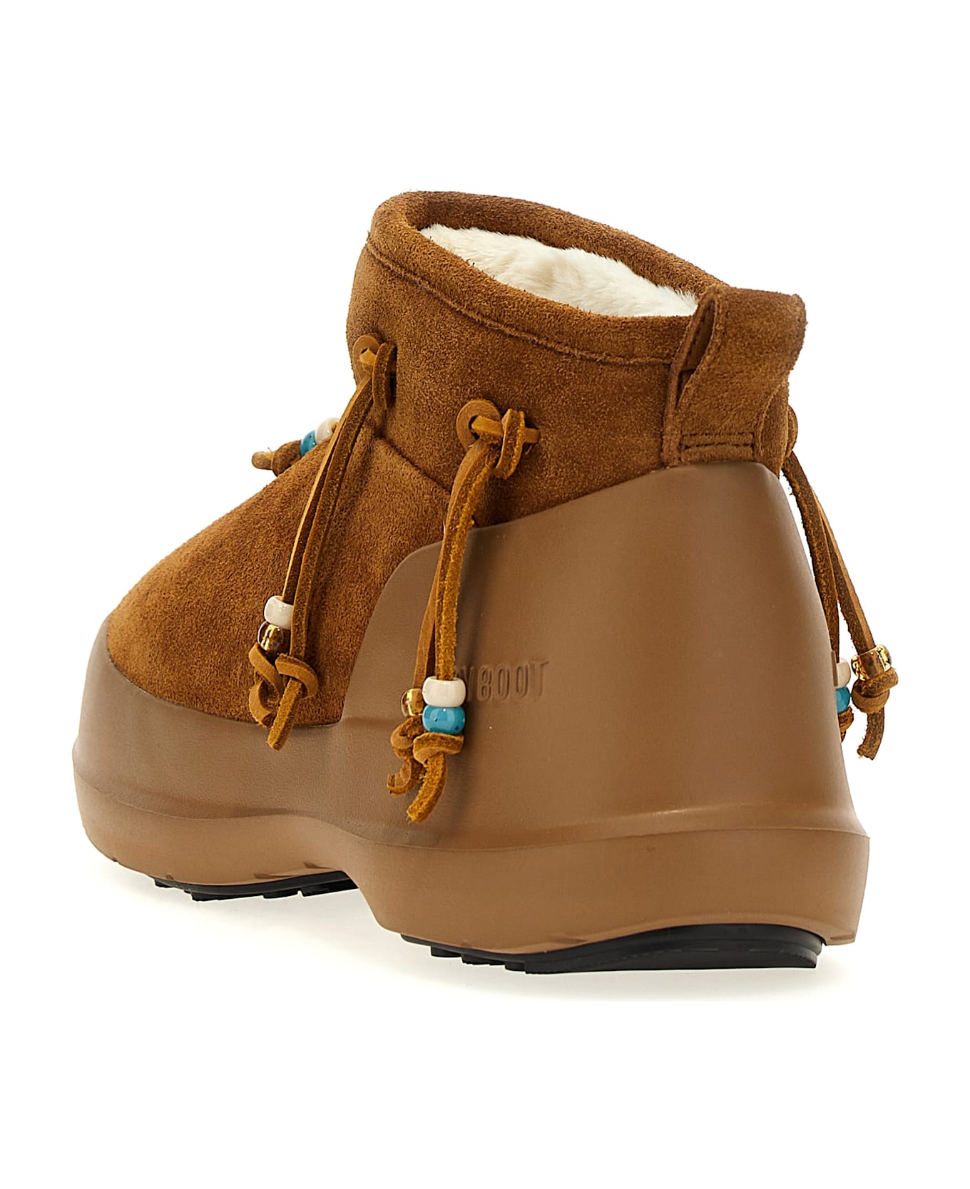 Moon Boot 
luna Low Suede Beads
 Ankle Boots - Brown