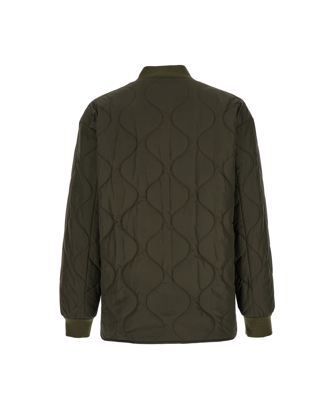 A.P.C. 'florent' Military Green Jacket With Snap Buttons In Quilted Fabric Man - Green