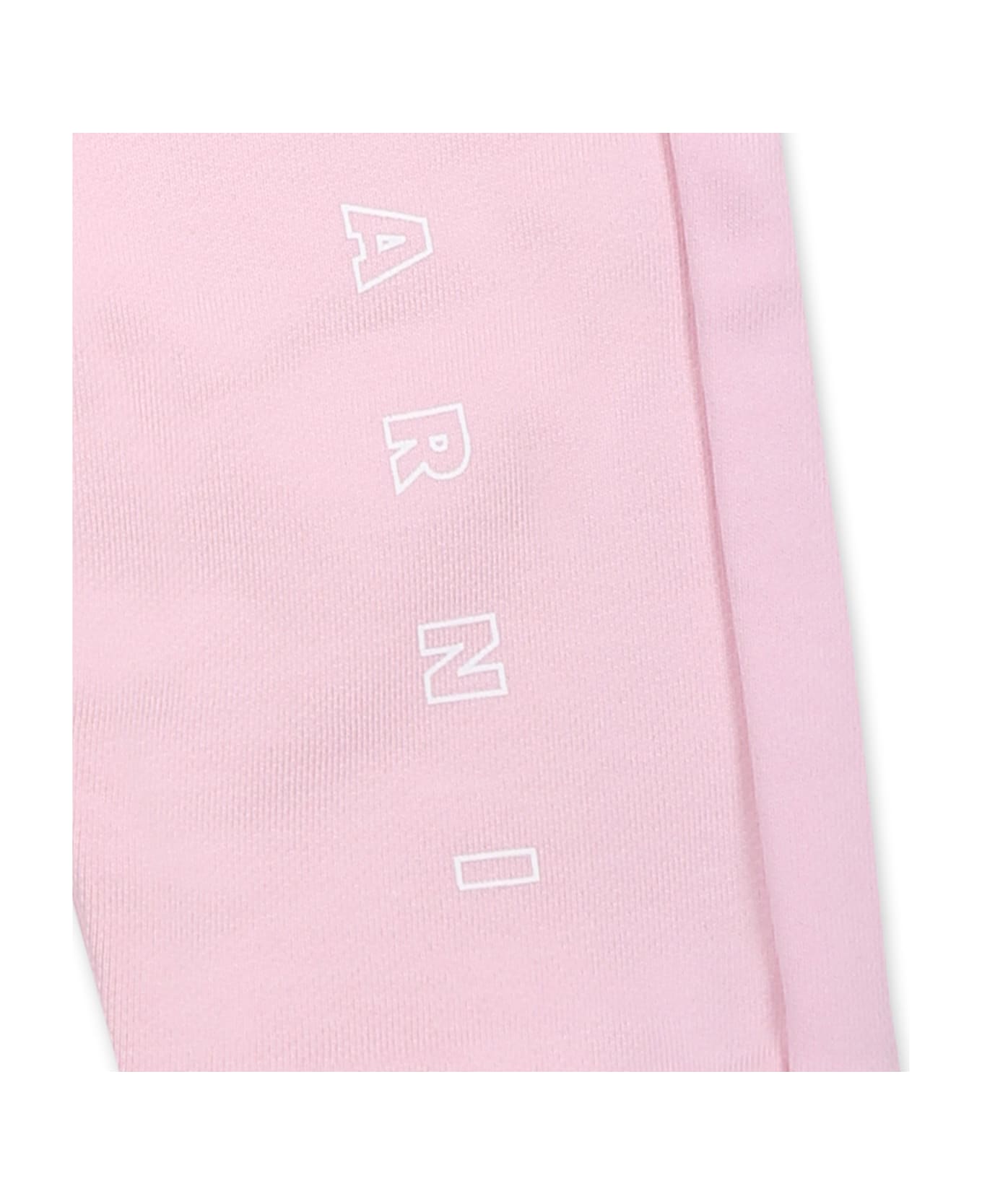 Marni Pink Trousers For Baby Girl With Logo - Pink