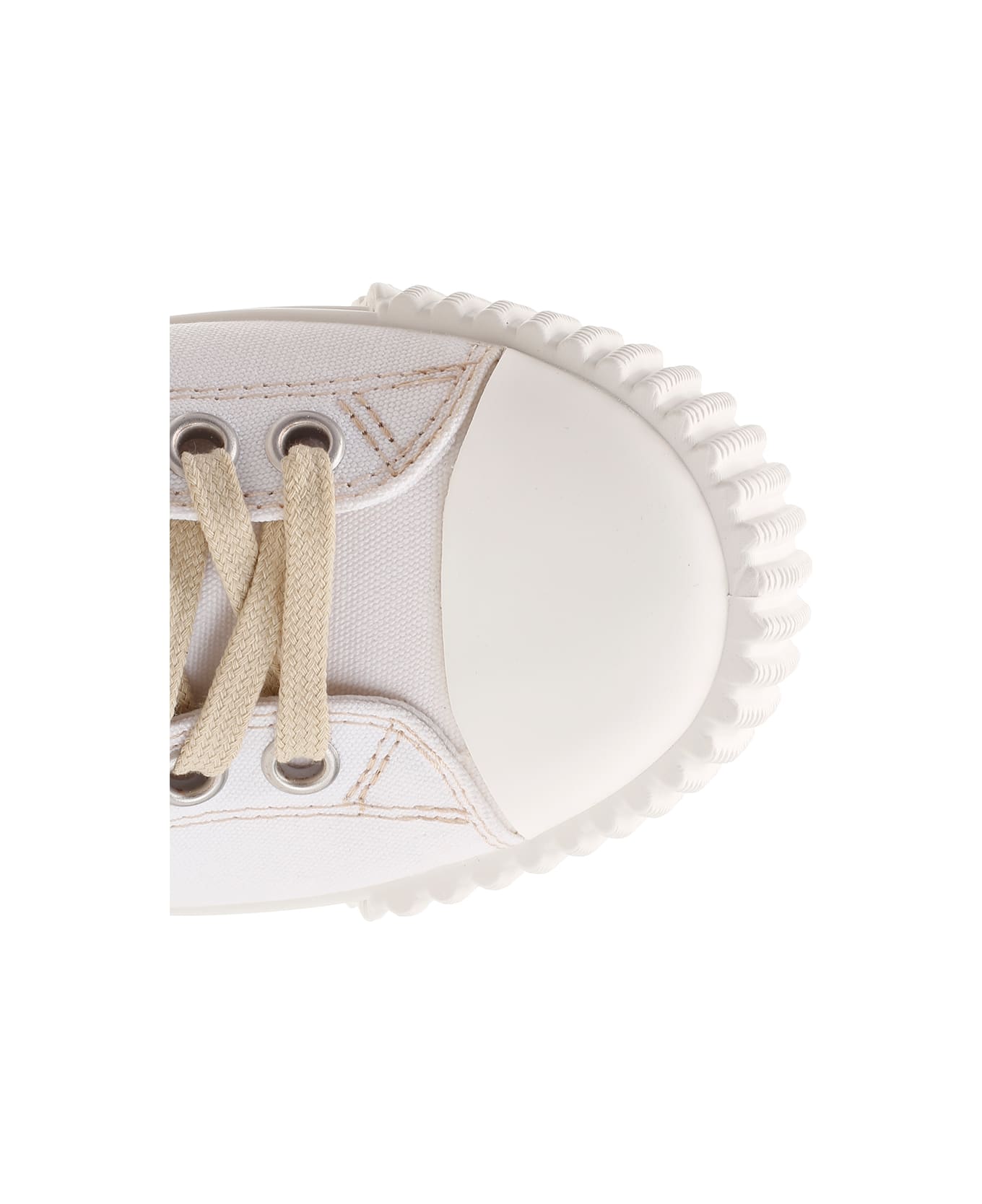 Maison Margiela Round-toe Lace-up Sneakers - White スニーカー