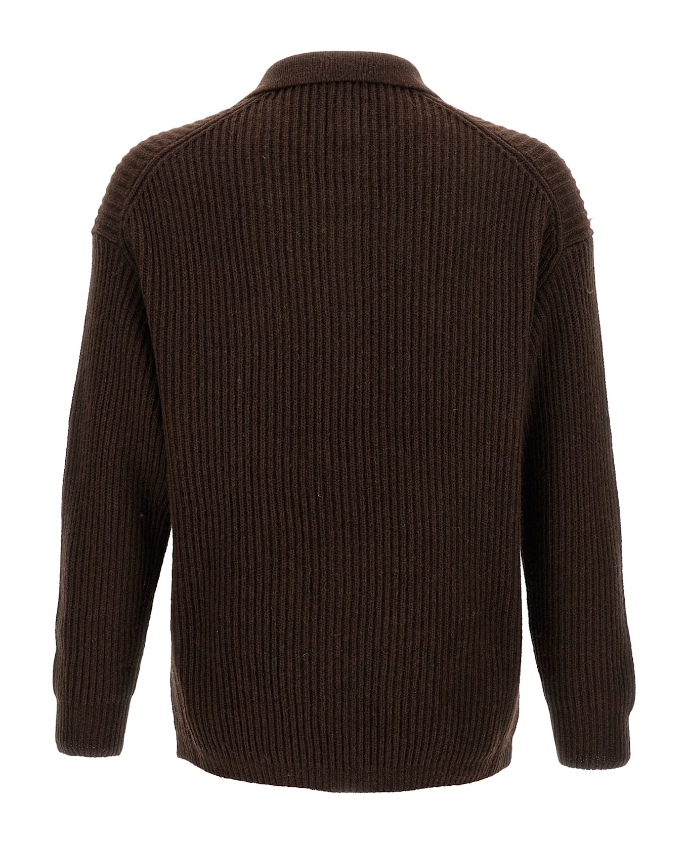 Emporio Armani Ribbed Sweater - Brown