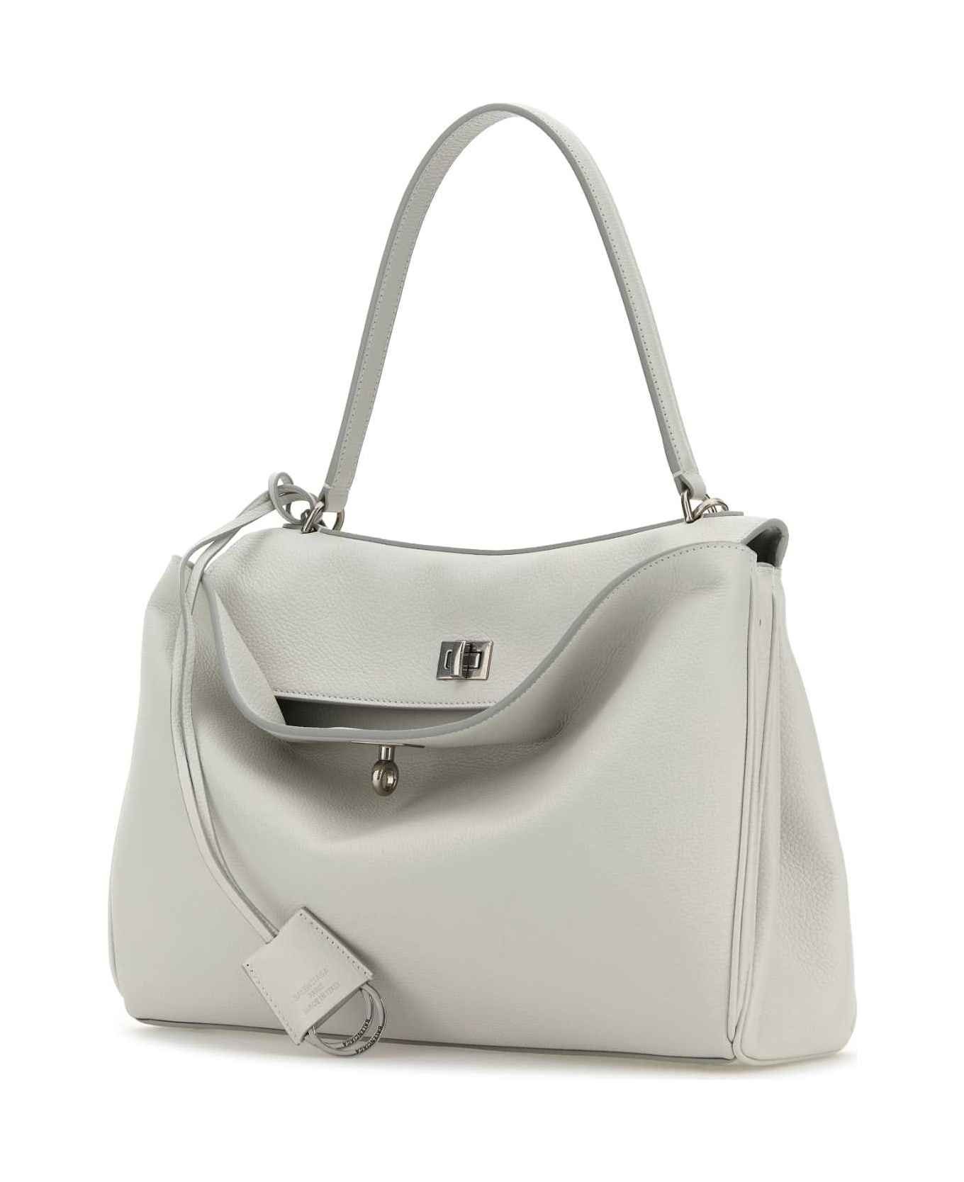 Balenciaga Chalk Leather Medium Rodeo Handbag - WHITE
