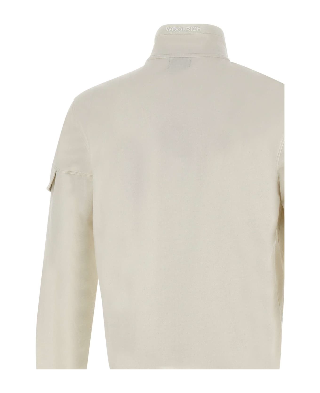 Woolrich "extra Light" Cotton Sweatshirt - WHITE フリース