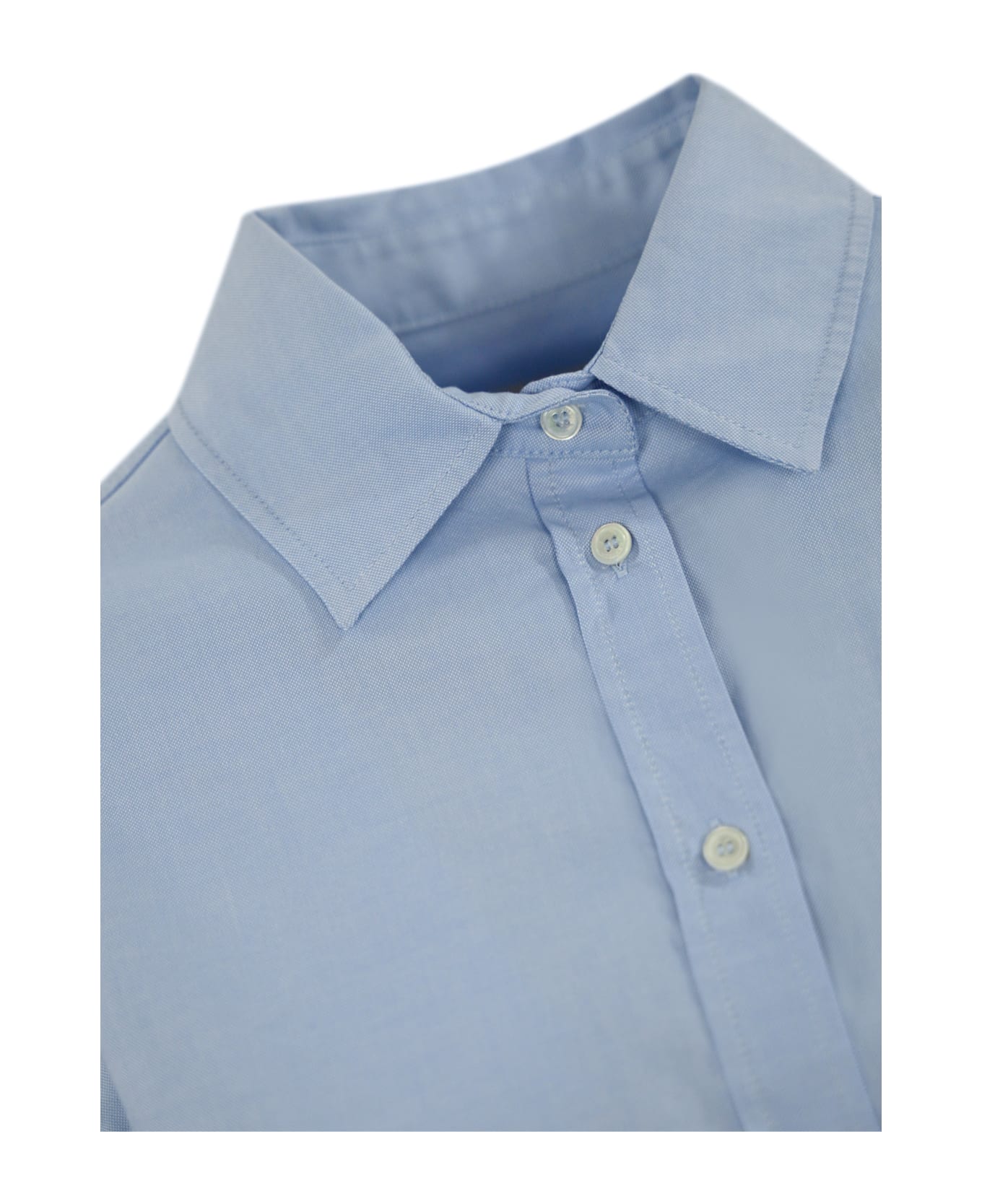 Weekend Max Mara Jock Shirt In Cotton Oxford - Azzurro