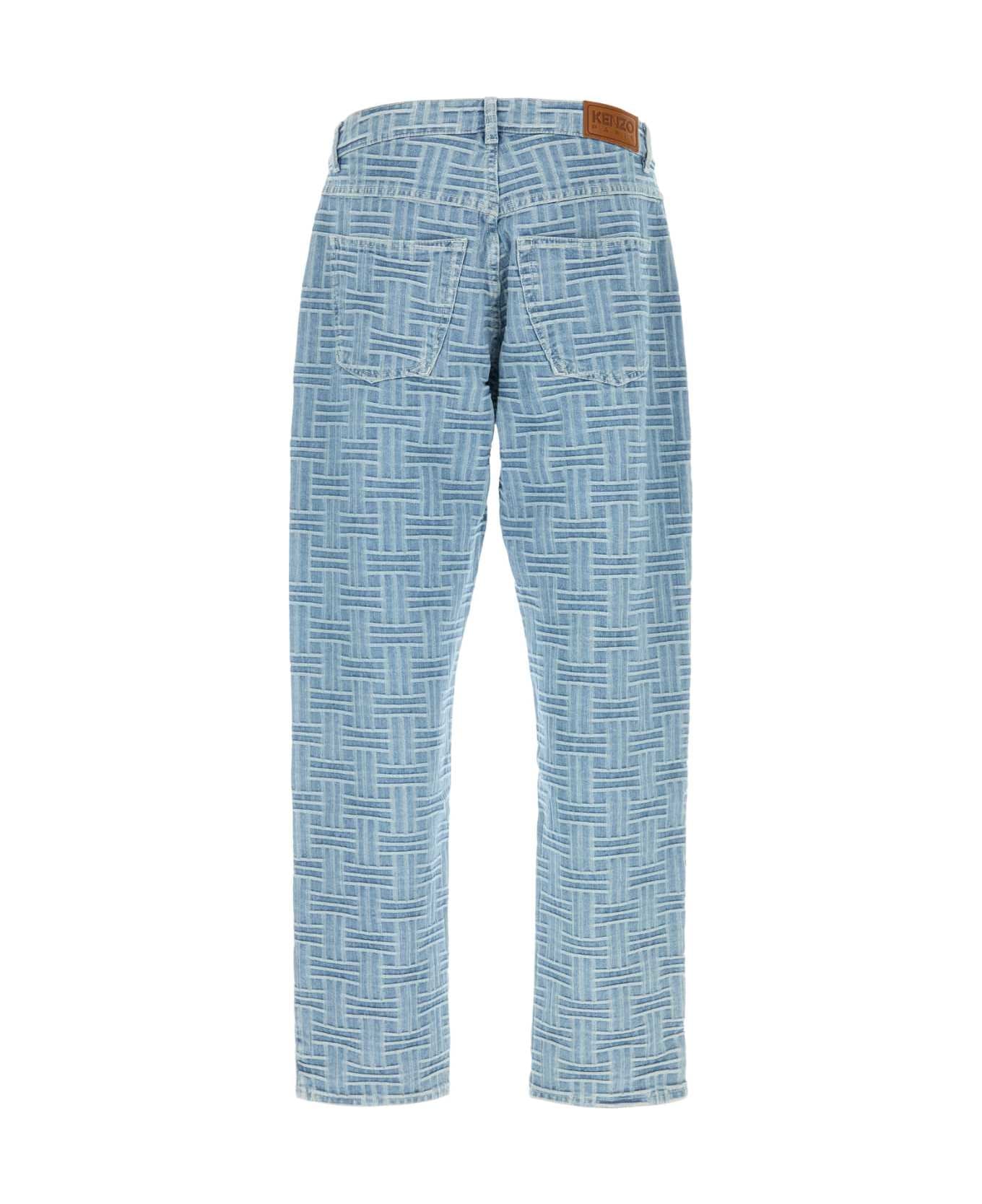 Kenzo Embroidered Denim Jeans - BLEACHEDBLUEDENIM