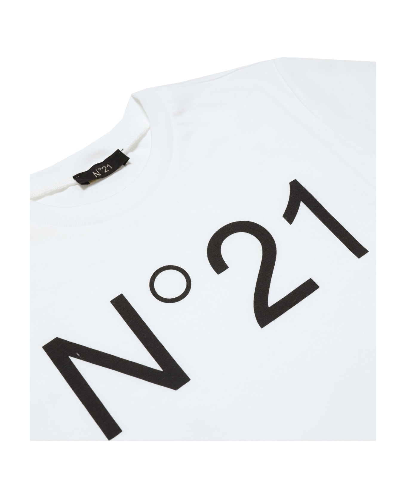 N.21 N21t96u T-shirt N21 White Jersey T-shirt With Logo - Bianco Tシャツ＆ポロシャツ