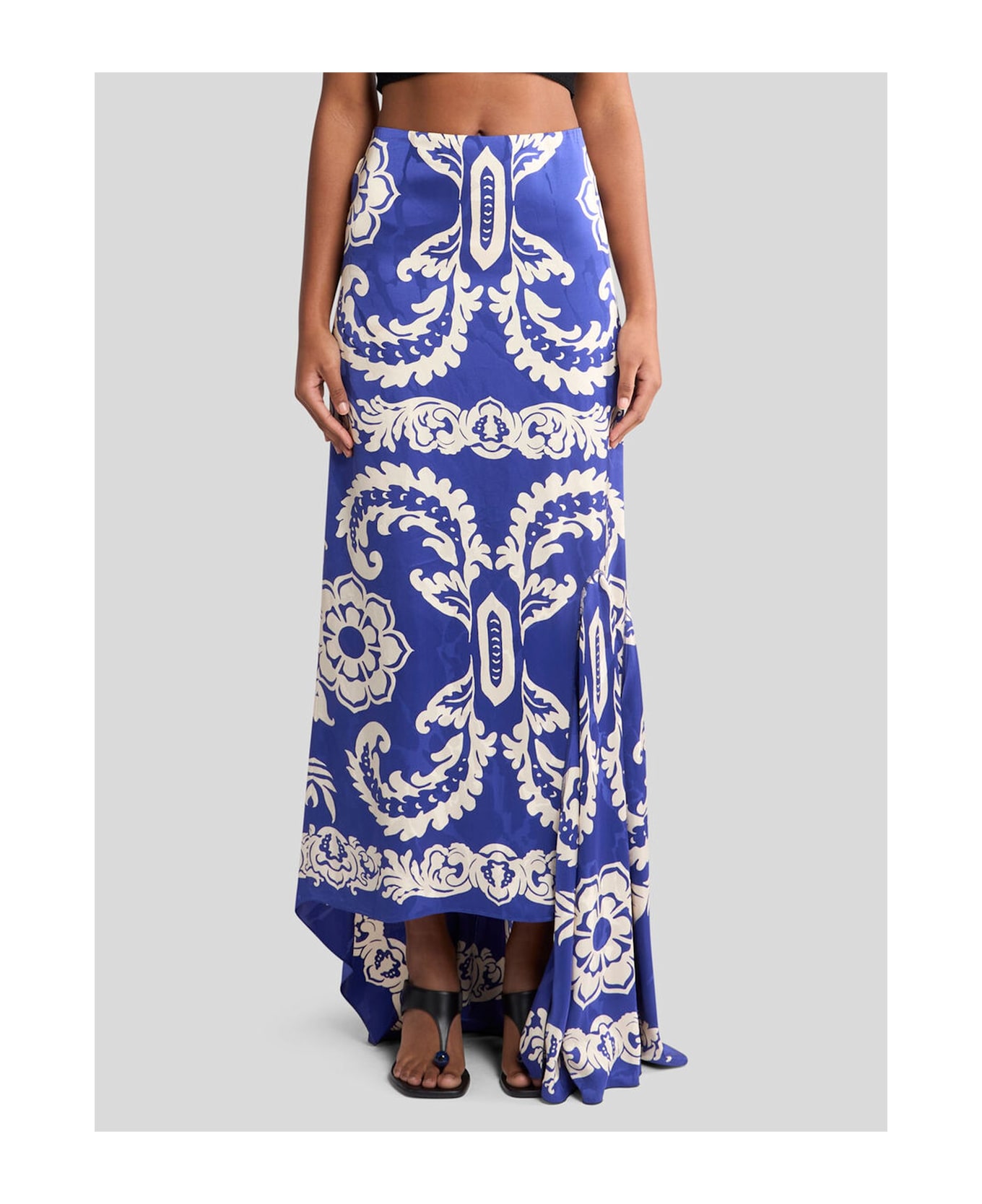 Etro Asymmetrical Long Skirt - Blue