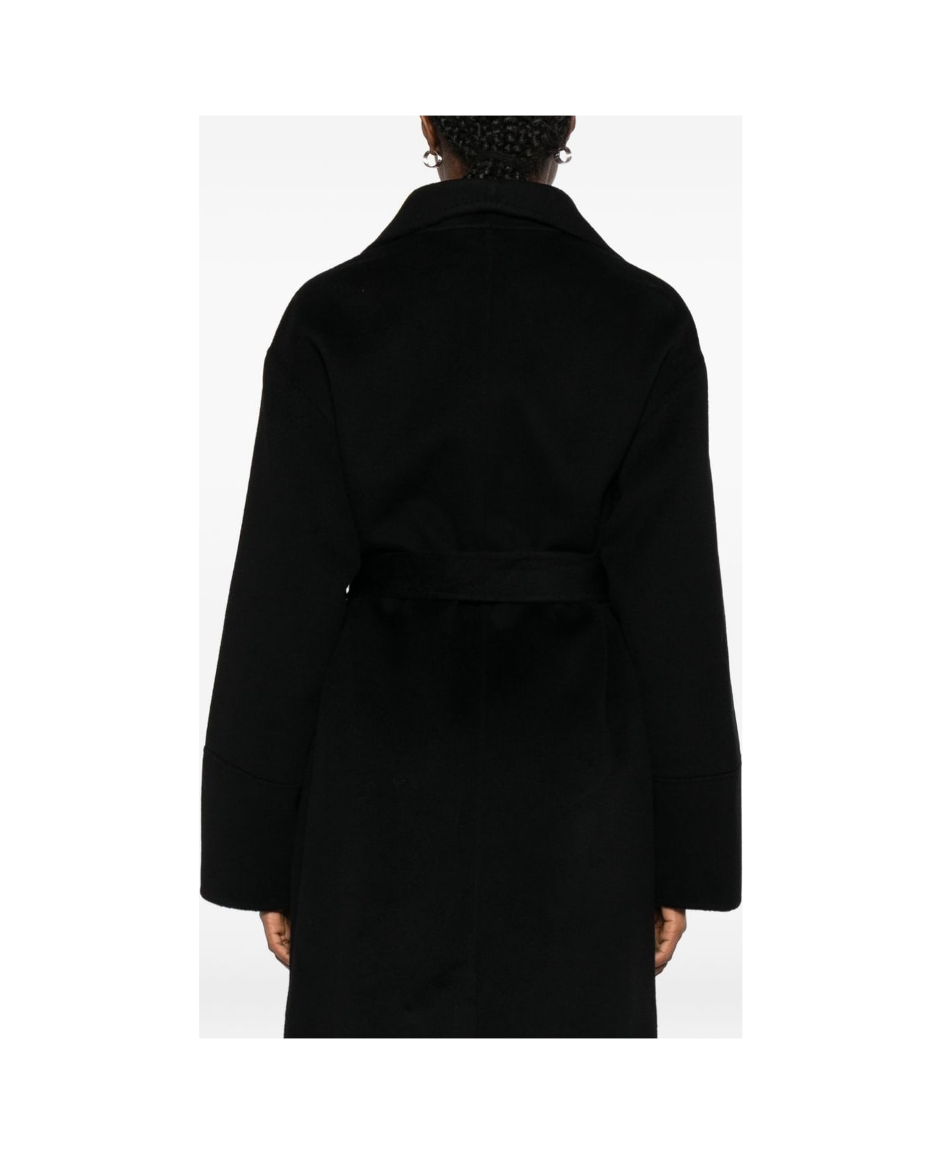 Goat Wool And Cashmere Coat - Black