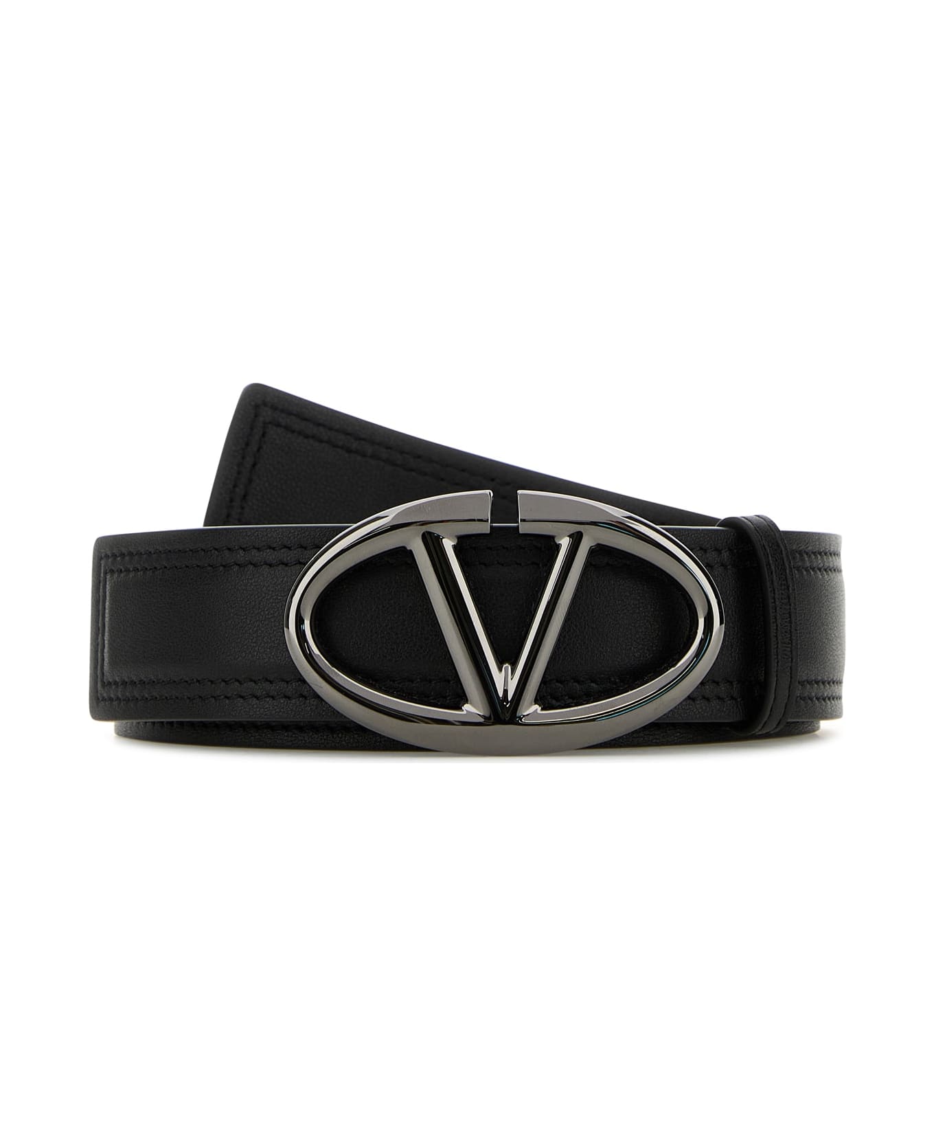 Valentino Garavani Buckle Belt H. 35 | Vlogo - Black