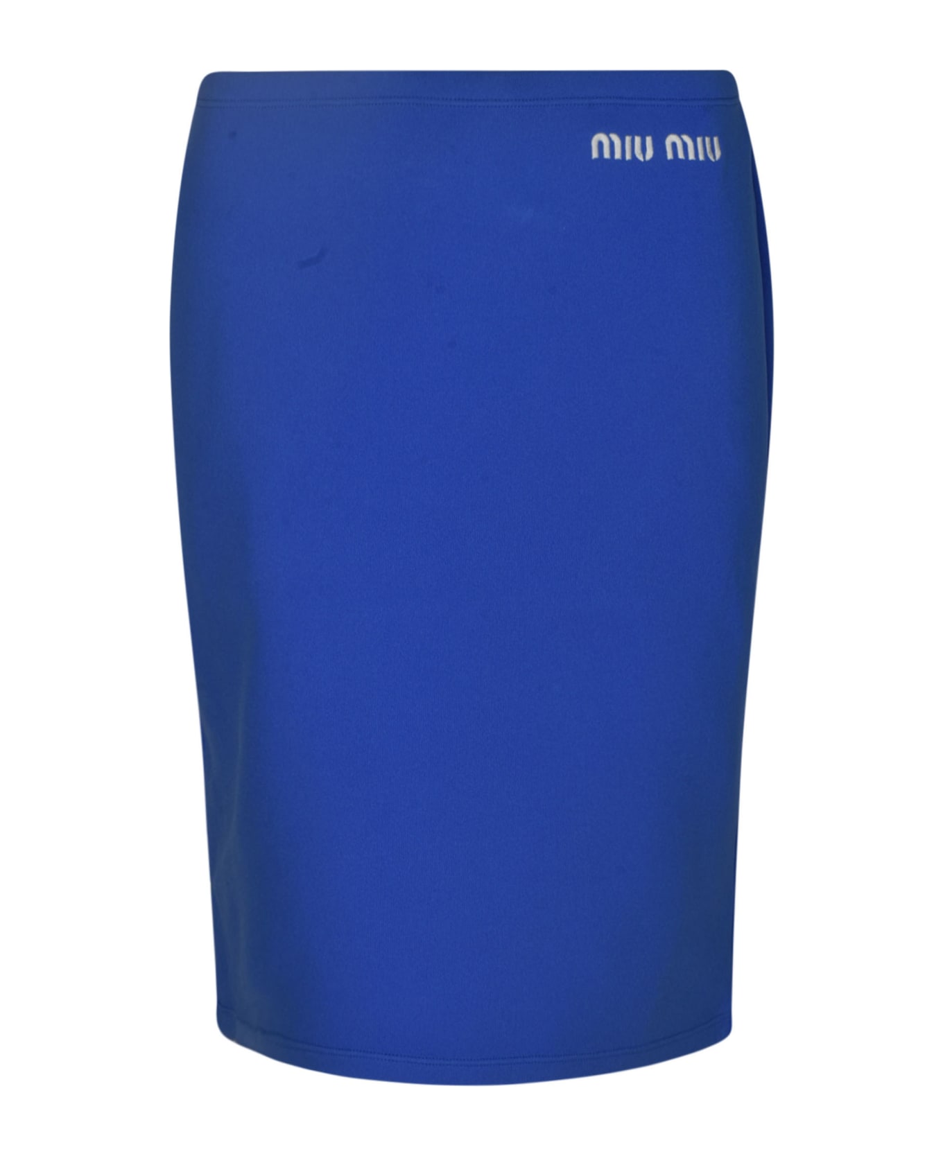 Miu Miu Logo Detail Skirt - Indigo
