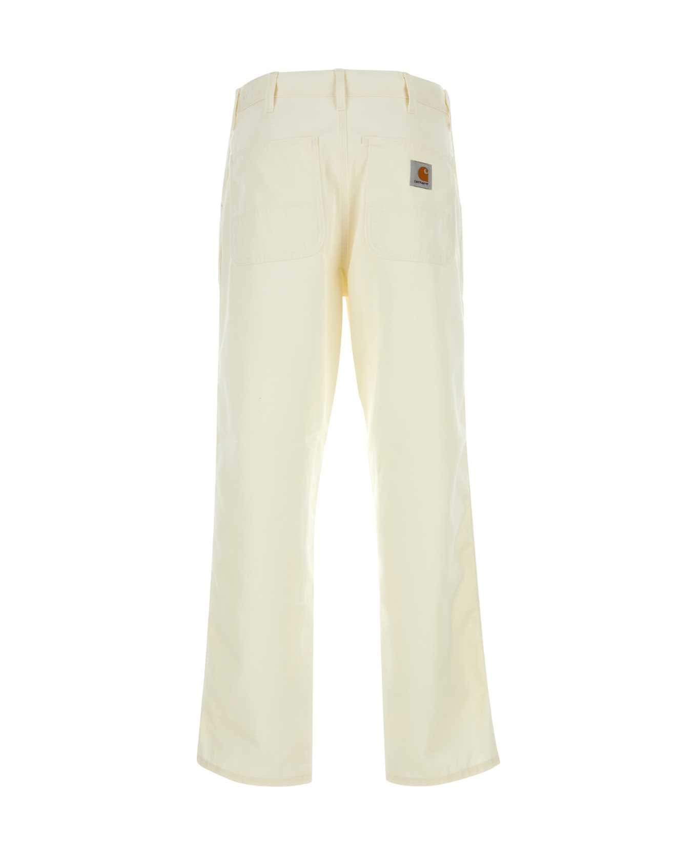 Carhartt Ivory Polyester Blend Simple Pant - WAX